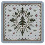 Tala Mahj Sweater Weather Holiday Mahjong Mat with Winter Blue Fringe