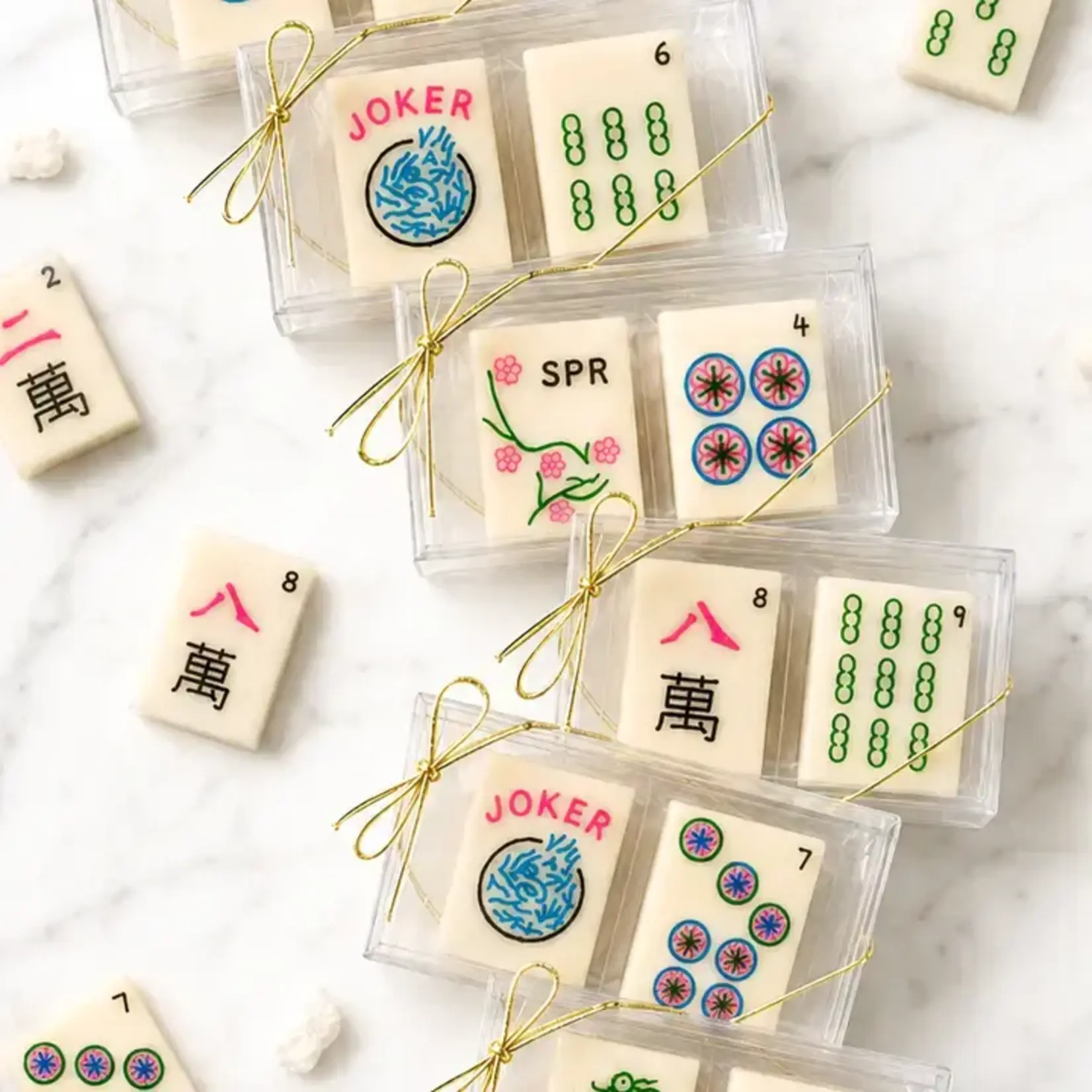 marzipops Edible Marzipan Mahjong Tiles Duet Favor Box