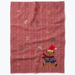 Rifle Paper Company Beary Christmas Embroidered Tea Towel