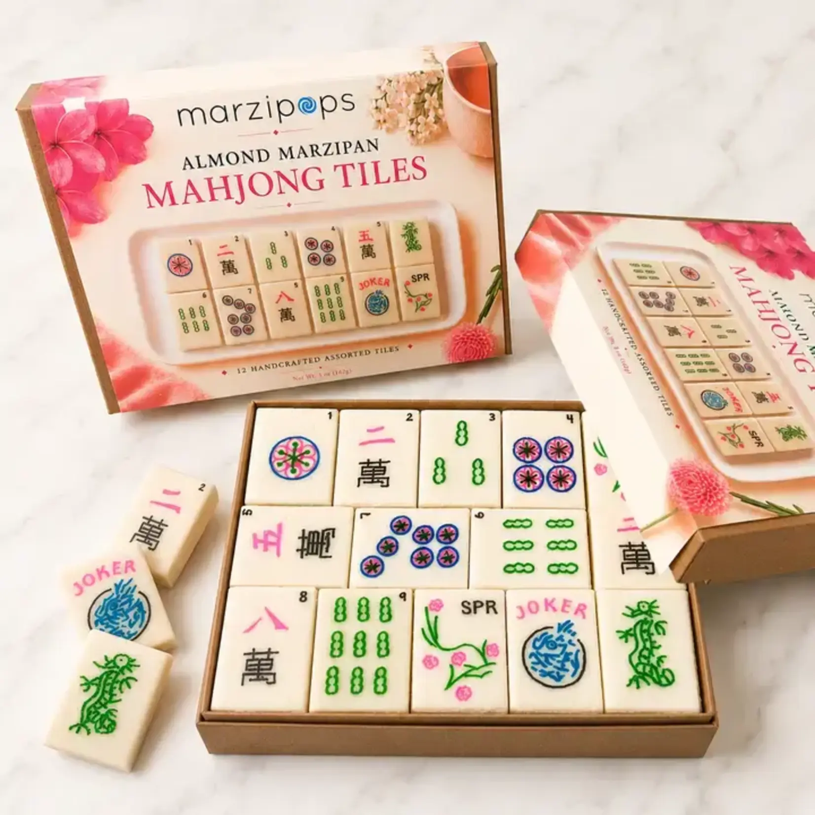 marzipops Gourmet Edible Marzipan Mahjong Tiles Gift Box
