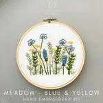 And Other Adventures Embroidery Co Beginner Embroidery Kit - Meadow in Blue & Yellow
