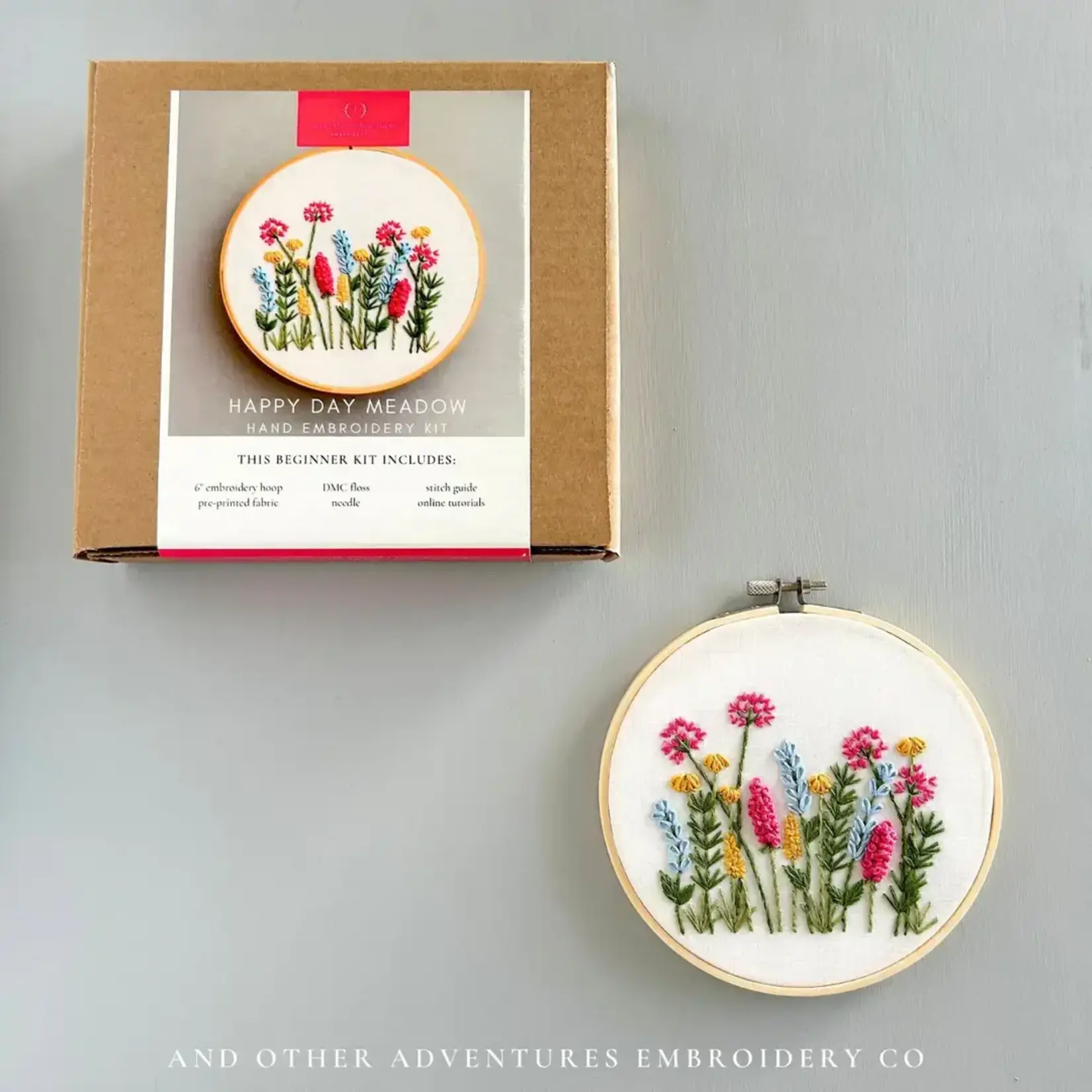 And Other Adventures Embroidery Co Beginner Embroidery Kit - Meadow in Happy Day
