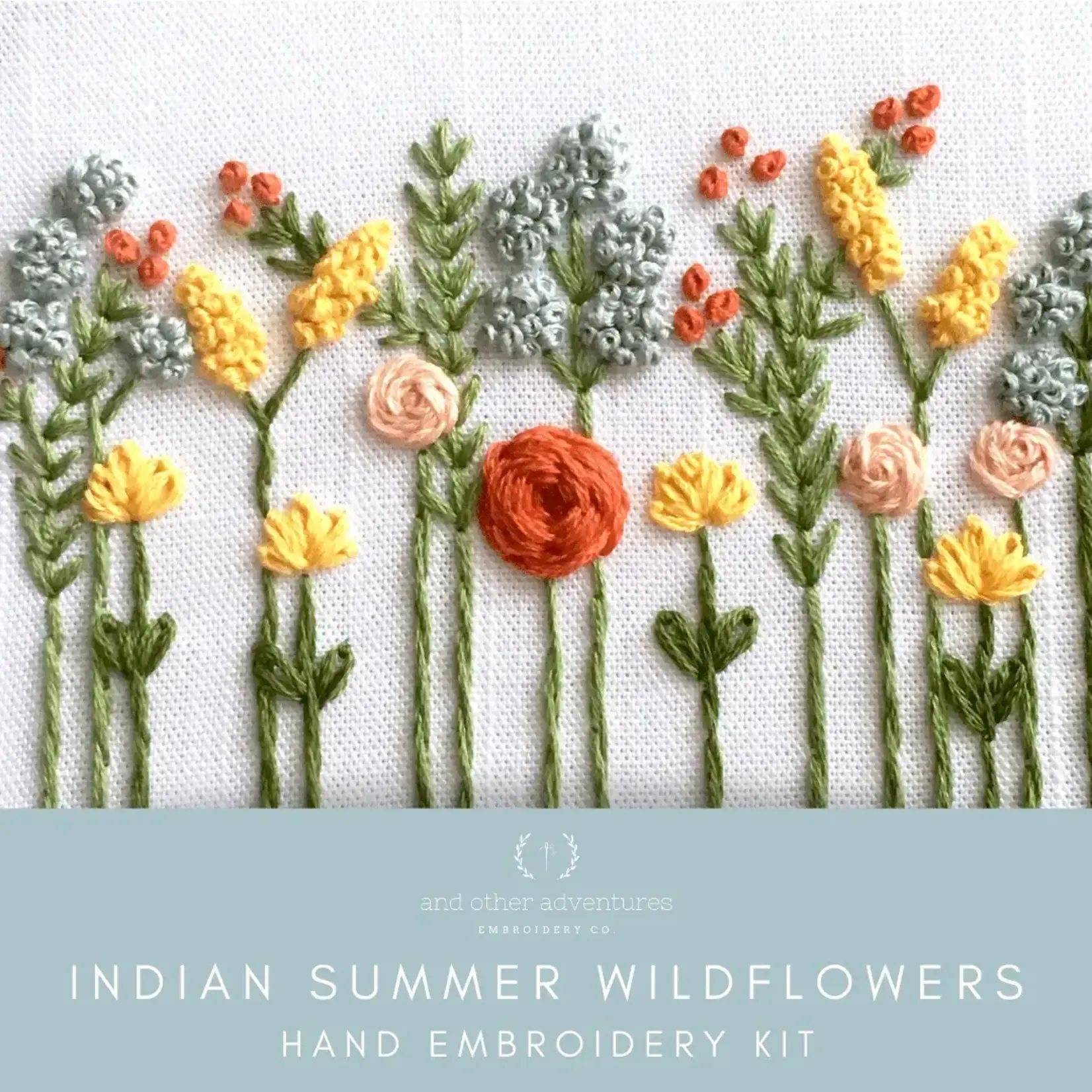 And Other Adventures Embroidery Co Beginner Embroidery Kit - Wildflowers Indian Summer