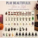 The Southern Peacock Halloween Mahjong Tile Set