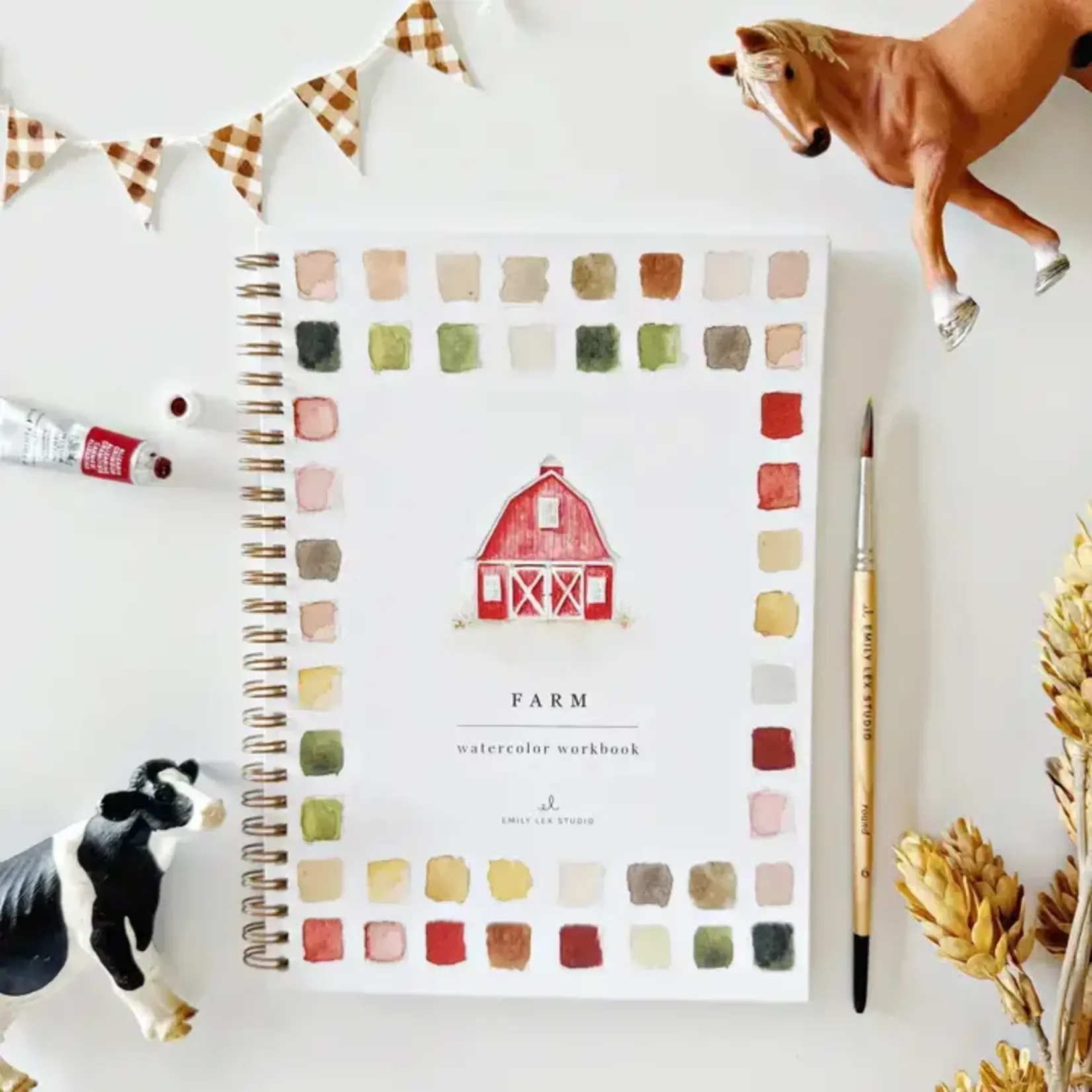 emily lex studio Farm Watercolor Workbook
