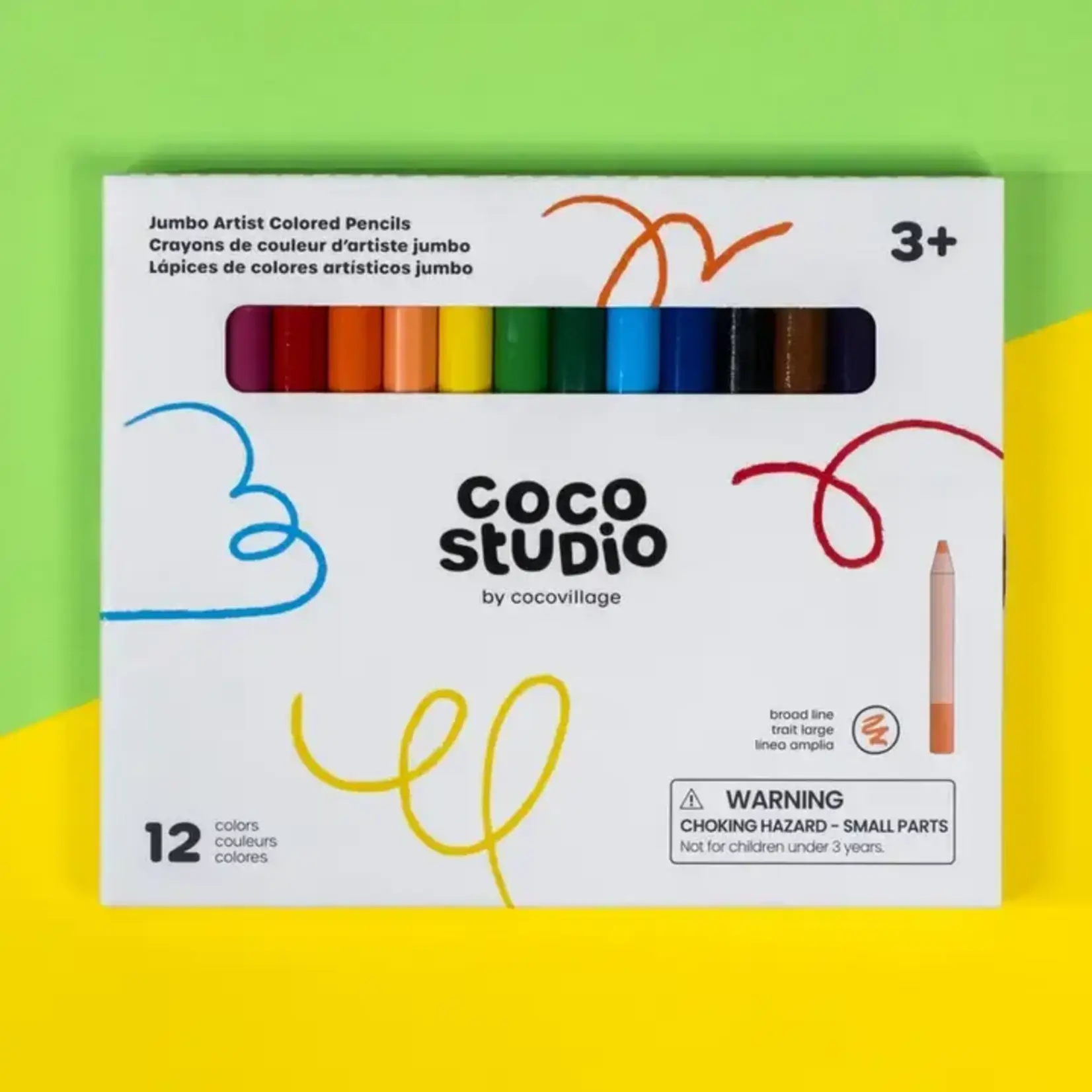 Coco Village Set of 12 Jumbo Artist Colored Pencils