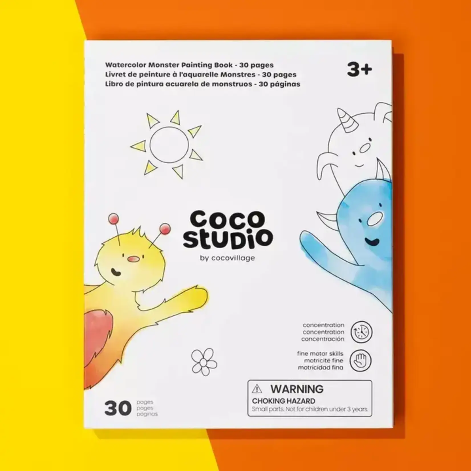Coco Village Watercolor Monster Painting Book
