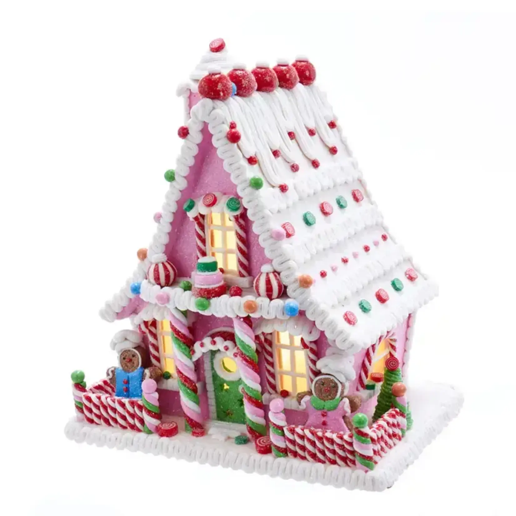 Kurt S. Adler 10" Battery Operated Candy Gingerbread LED House