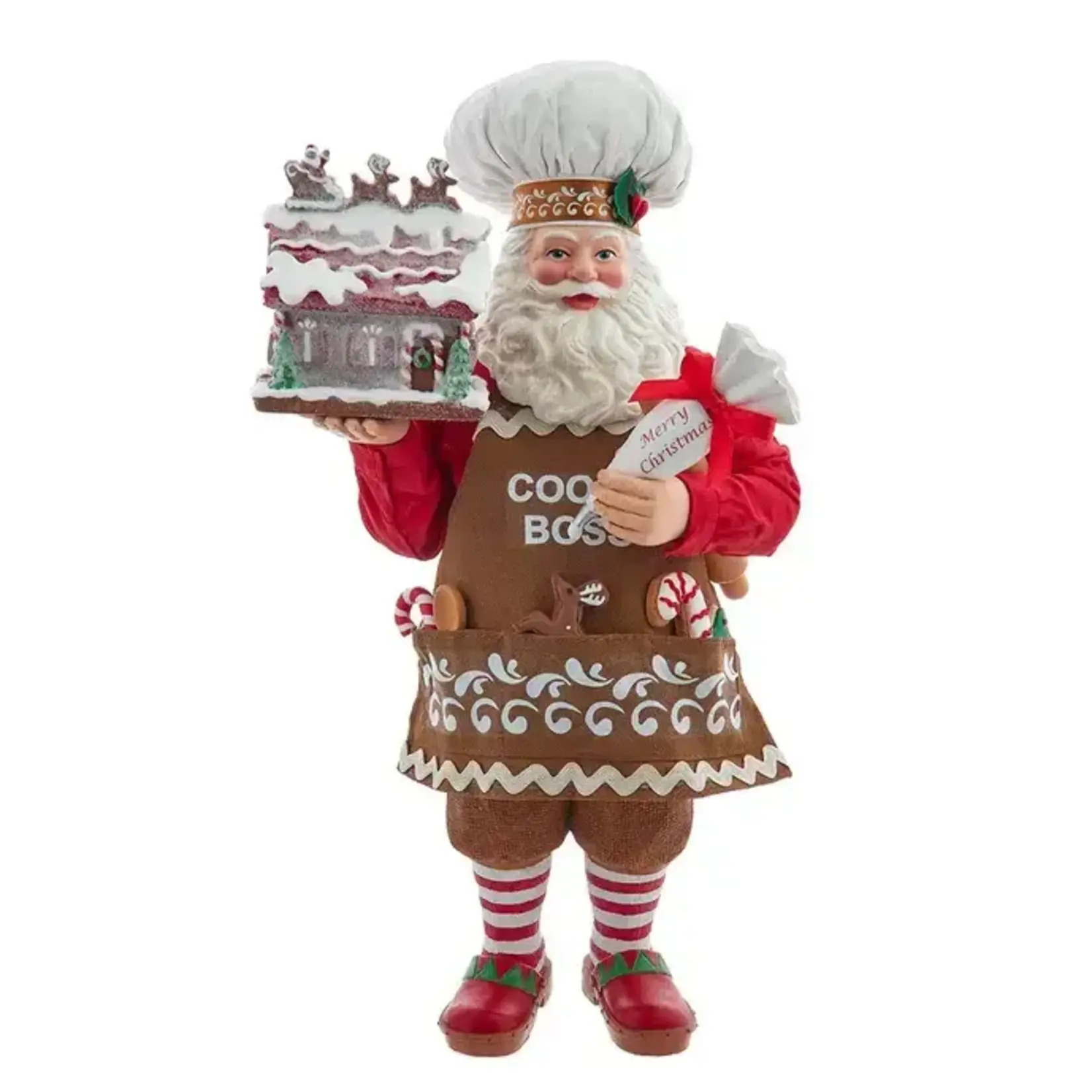 Kurt S. Adler 10.5" Chef Santa Decorate Gingerbread House