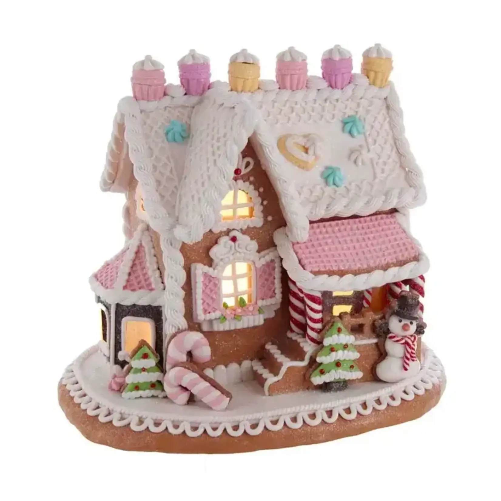 Kurt S. Adler 9" Gingerbread Cake House W/LED Light