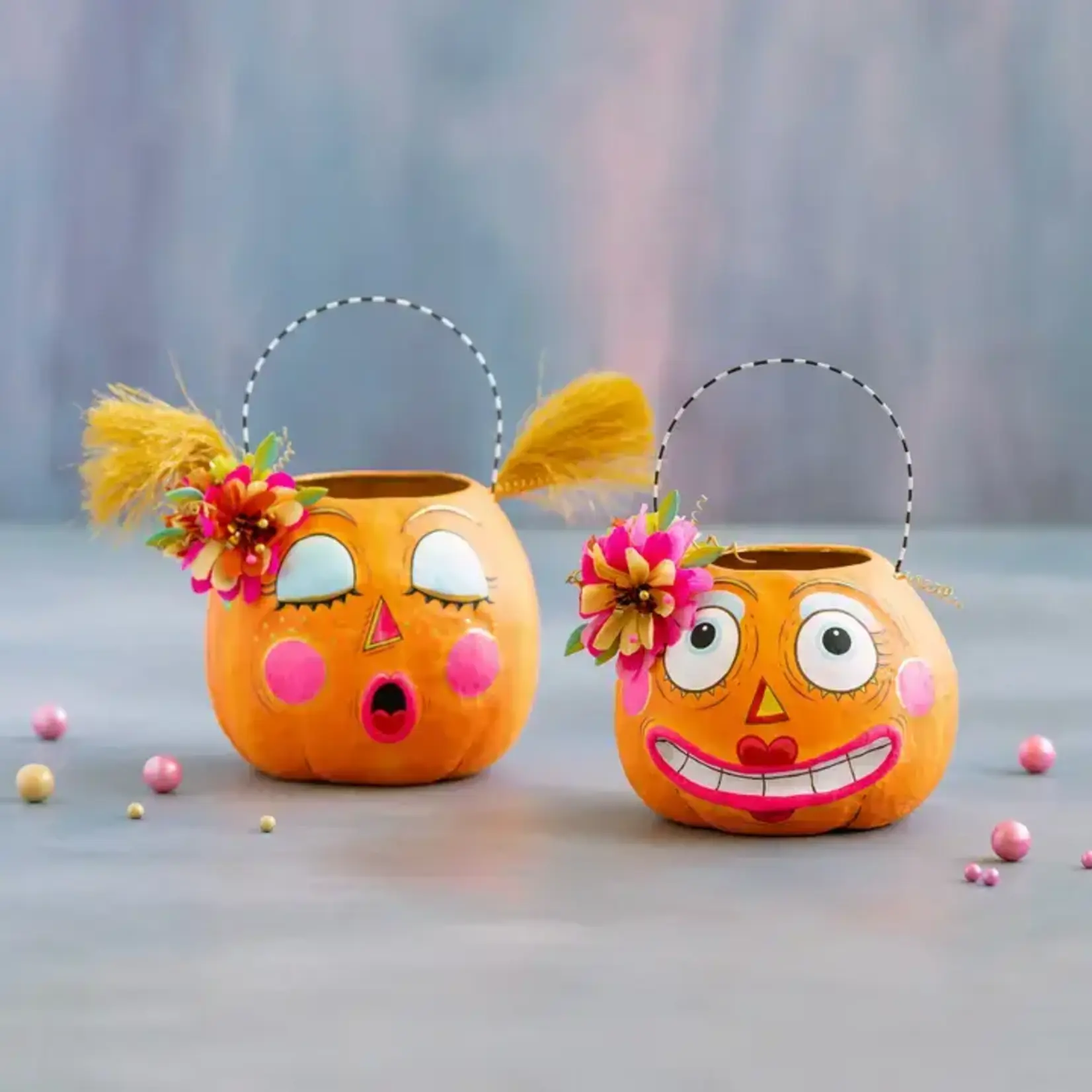 Glitterville Bumpkin Betty & Gossip Gourdy Bucket, 2 Asst