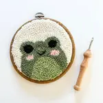 The Urban Acres Frog Punch Needle Kit  Beginner Kit