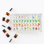 Bam Bird Boutique East Meets West Tortoise Shell Tile Set w/ Velvet Tile Bag- Lavender/Pink