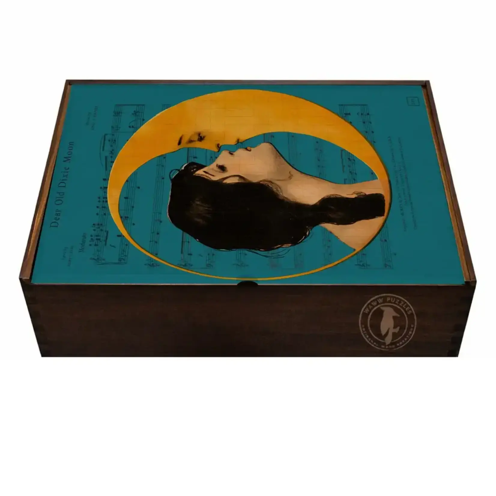 WAWW  Artisanal Wooden Puzzles Dear Old Dixie Moon: 1920s Vintage Celestial Wooden Jigsaw Puzzle  300 Pcs