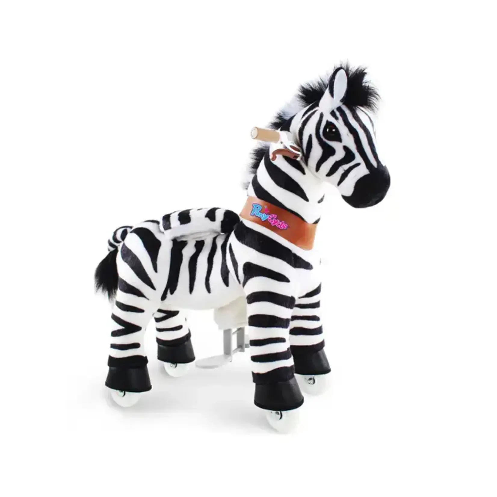 PonyCycle Ride-On Zebra | Plush Animal Riding Toy