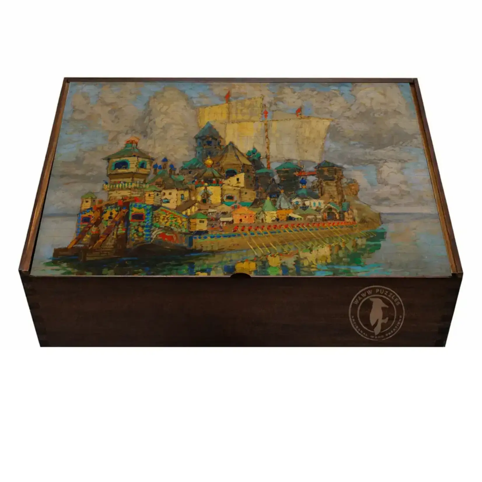 WAWW  Artisanal Wooden Puzzles Russia's Atlantis — Gorbatov's Invisible City of Kitezh Wooden Puzzle  300 Pcs