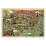 WAWW  Artisanal Wooden Puzzles USA Vintage Map Wooden Puzzle  300-Pcs