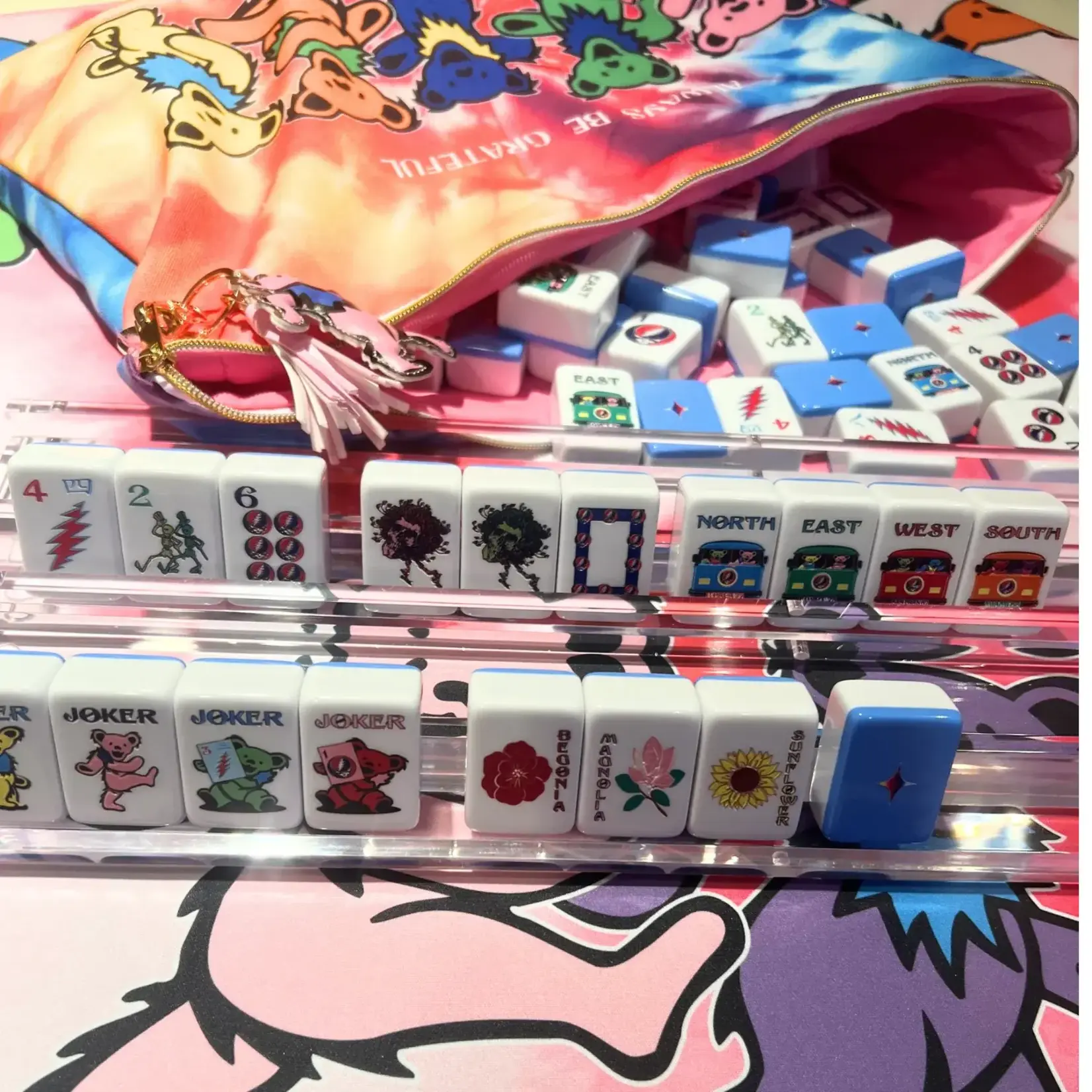 Bespoke Mahjong Grateful Dead x Bespoke Mahjong XL Mega Tiles - STEALIE BLUE
