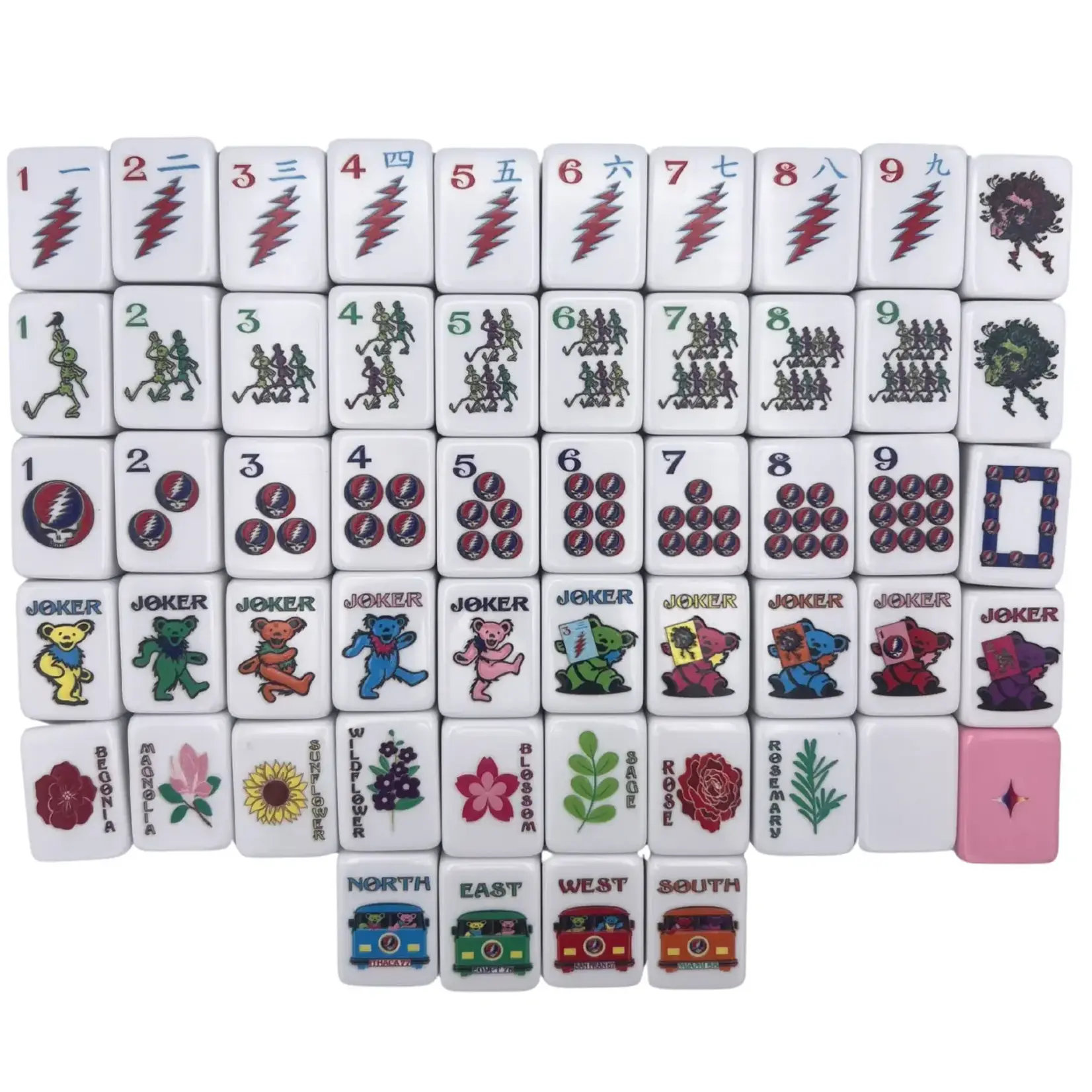 Bespoke Mahjong Grateful Dead x Bespoke Mahjong XL Mega Tiles - ROSE PINK