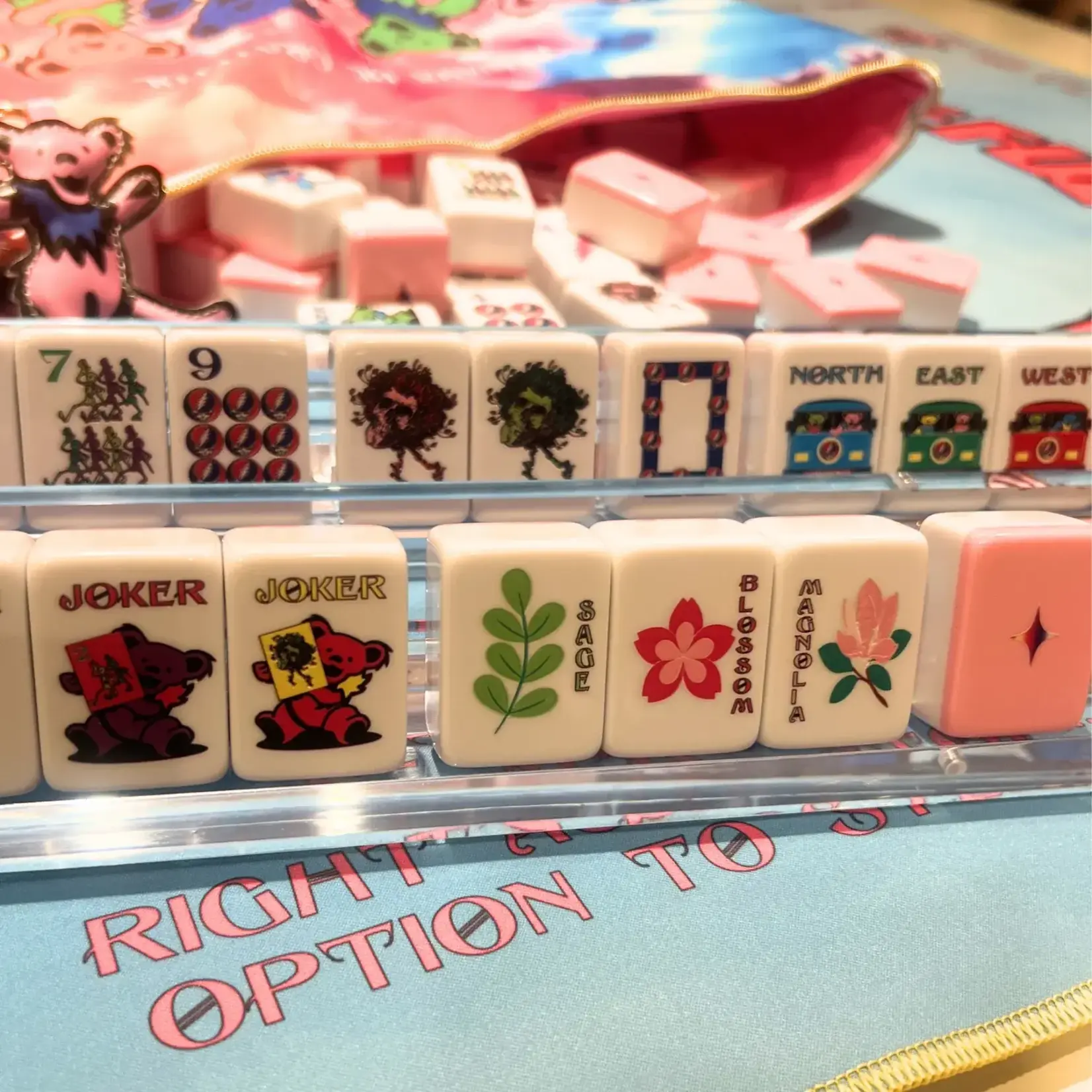 Bespoke Mahjong Grateful Dead x Bespoke Mahjong XL Mega Tiles - ROSE PINK