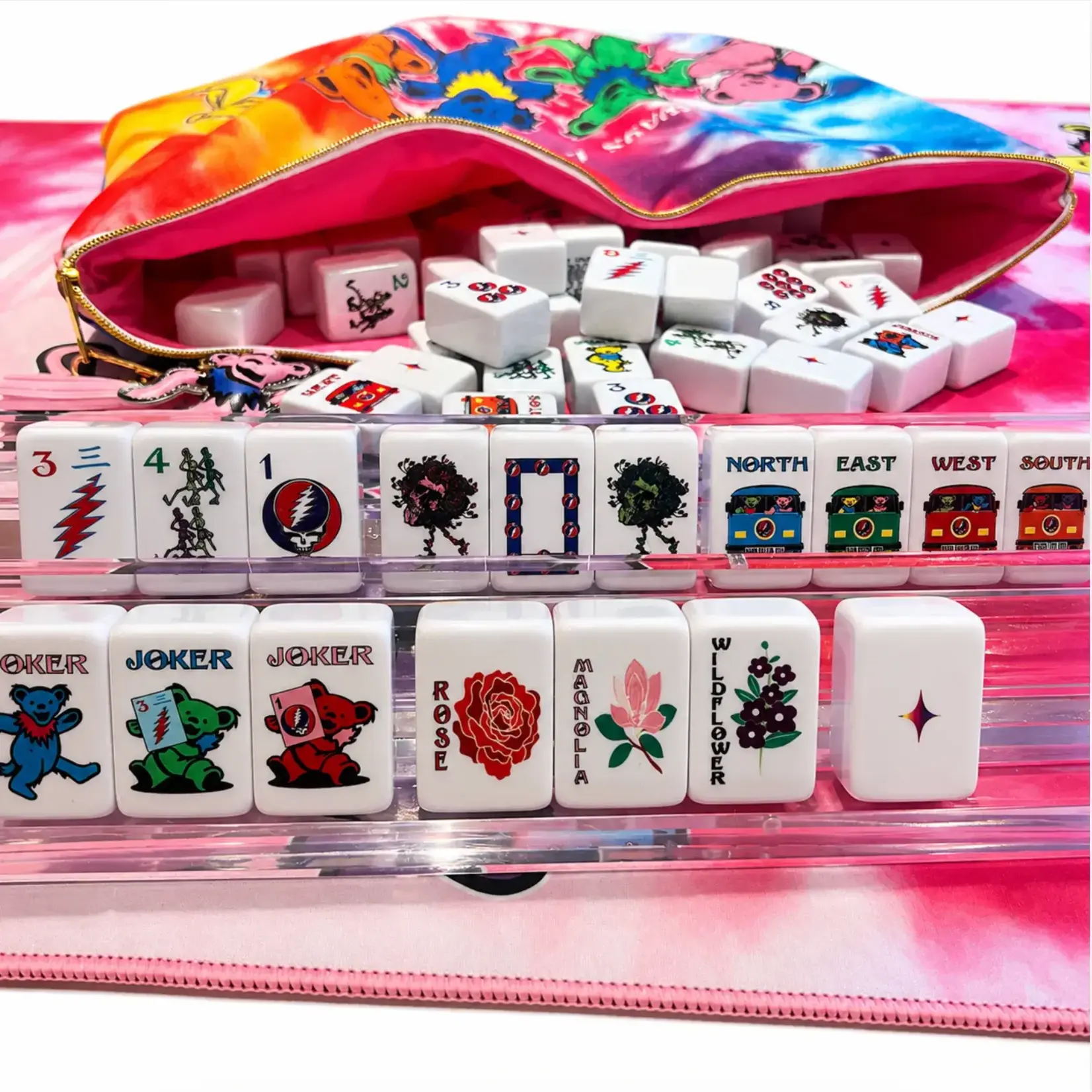 Bespoke Mahjong Grateful Dead x Bespoke Mahjong XL Mega Tiles - COSMIC WHITE