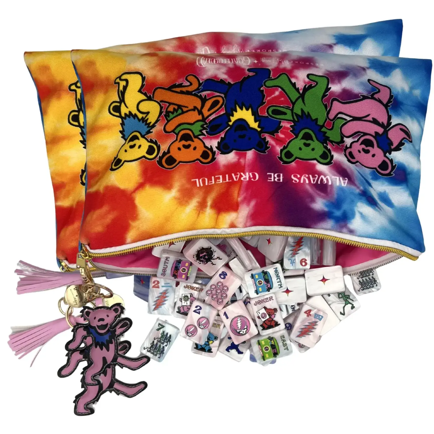 Bespoke Mahjong Grateful Dead x Bespoke Mahjong - ROSE PINK TIE DYE PEARL