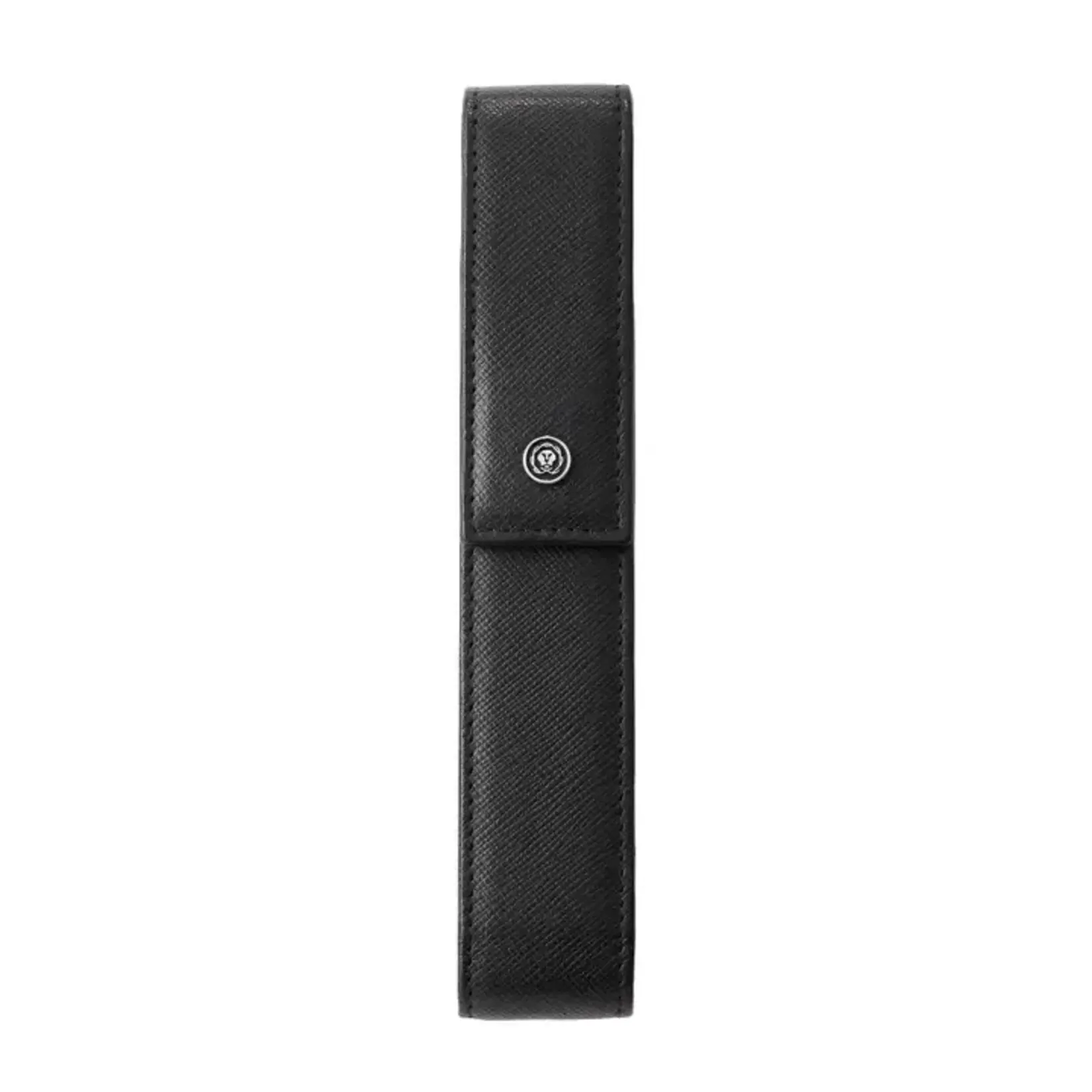 A. T. Cross Classic Black Leather Magnetic Single Pen Case