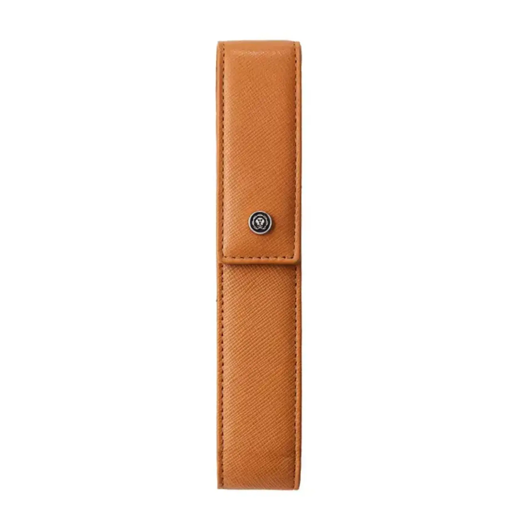 A. T. Cross Mocha Leather Magnetic Single Pen Case