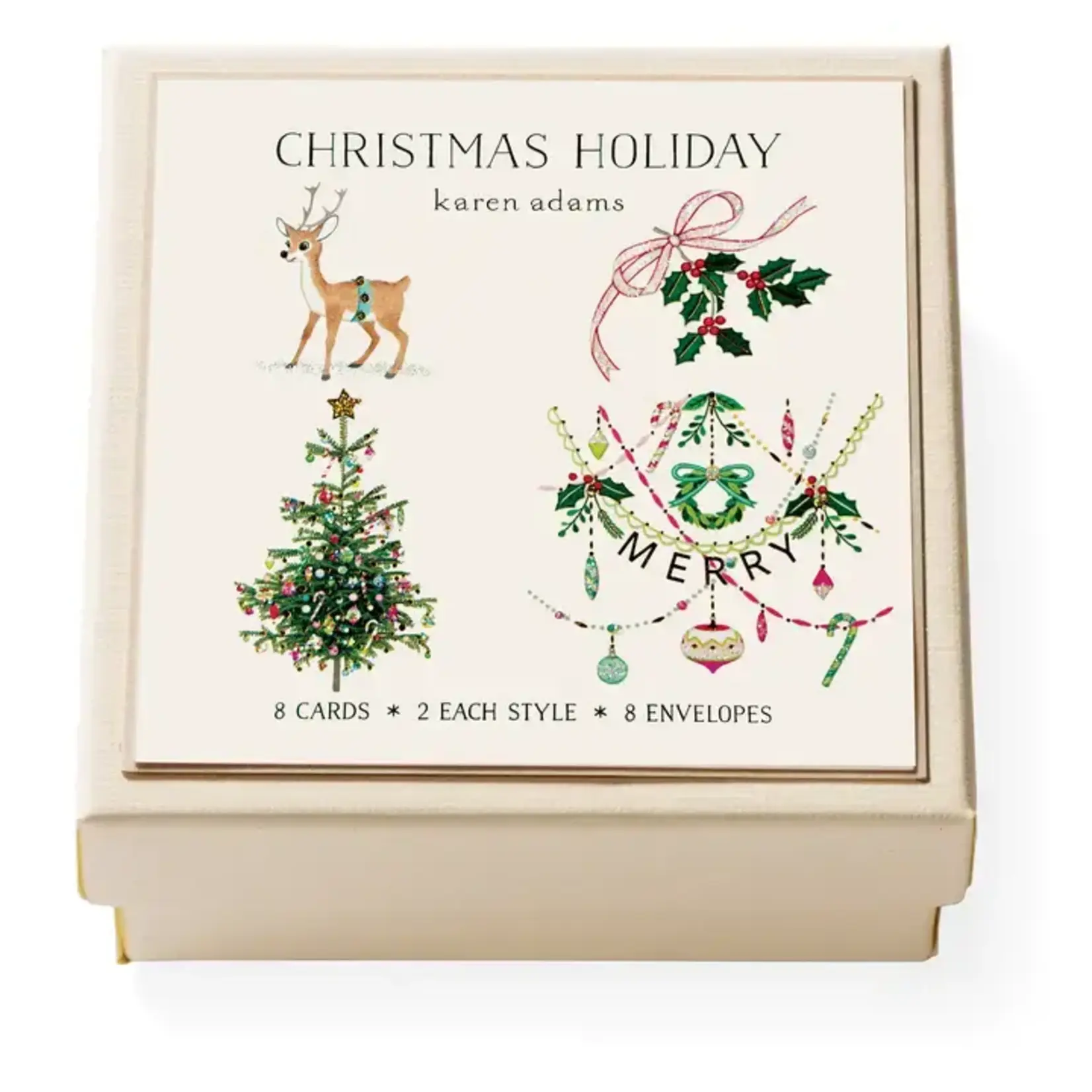 Karen Adams Designs Christmas Holiday Gift Enclosure Box