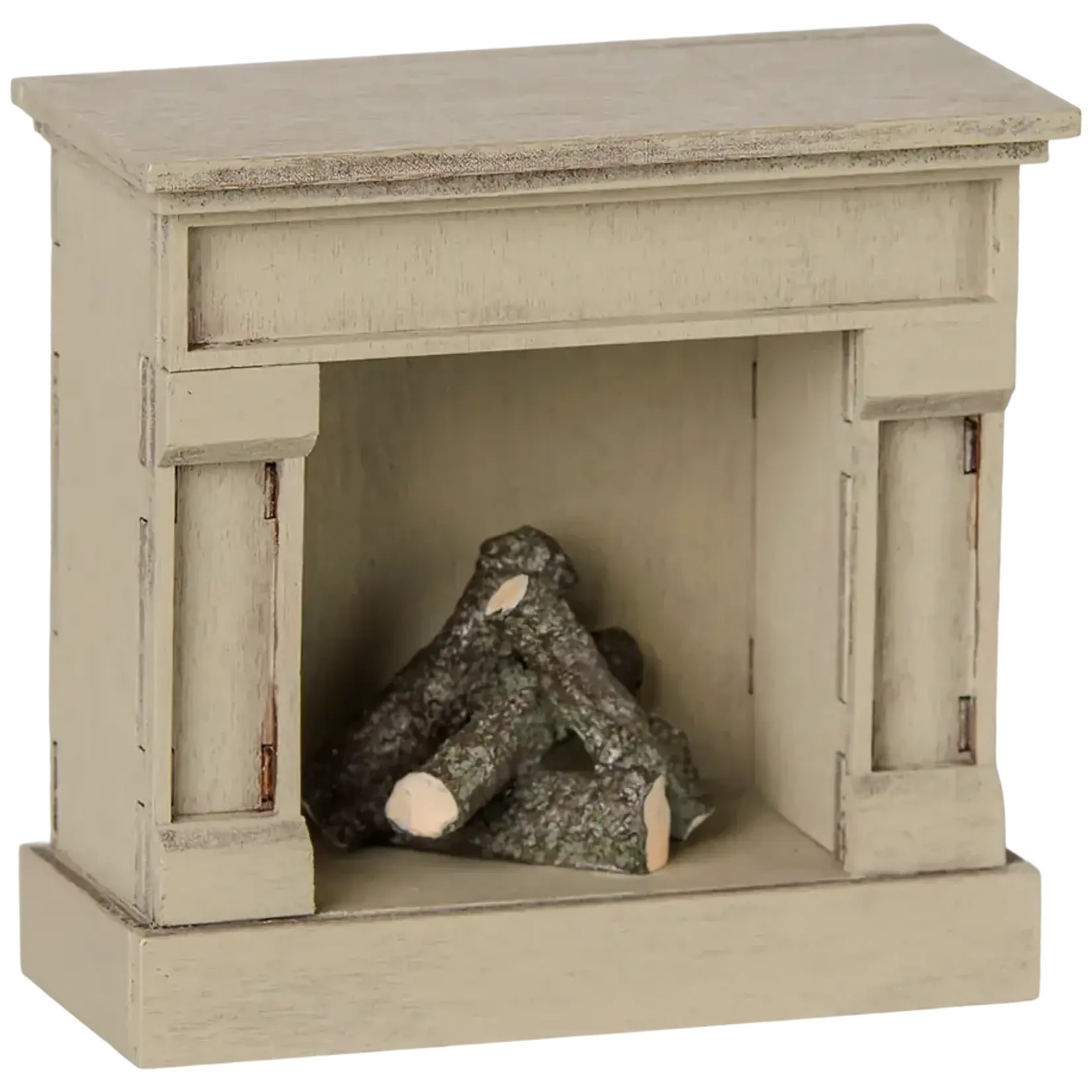 Maileg USA Fireplace, Mouse - Off white
