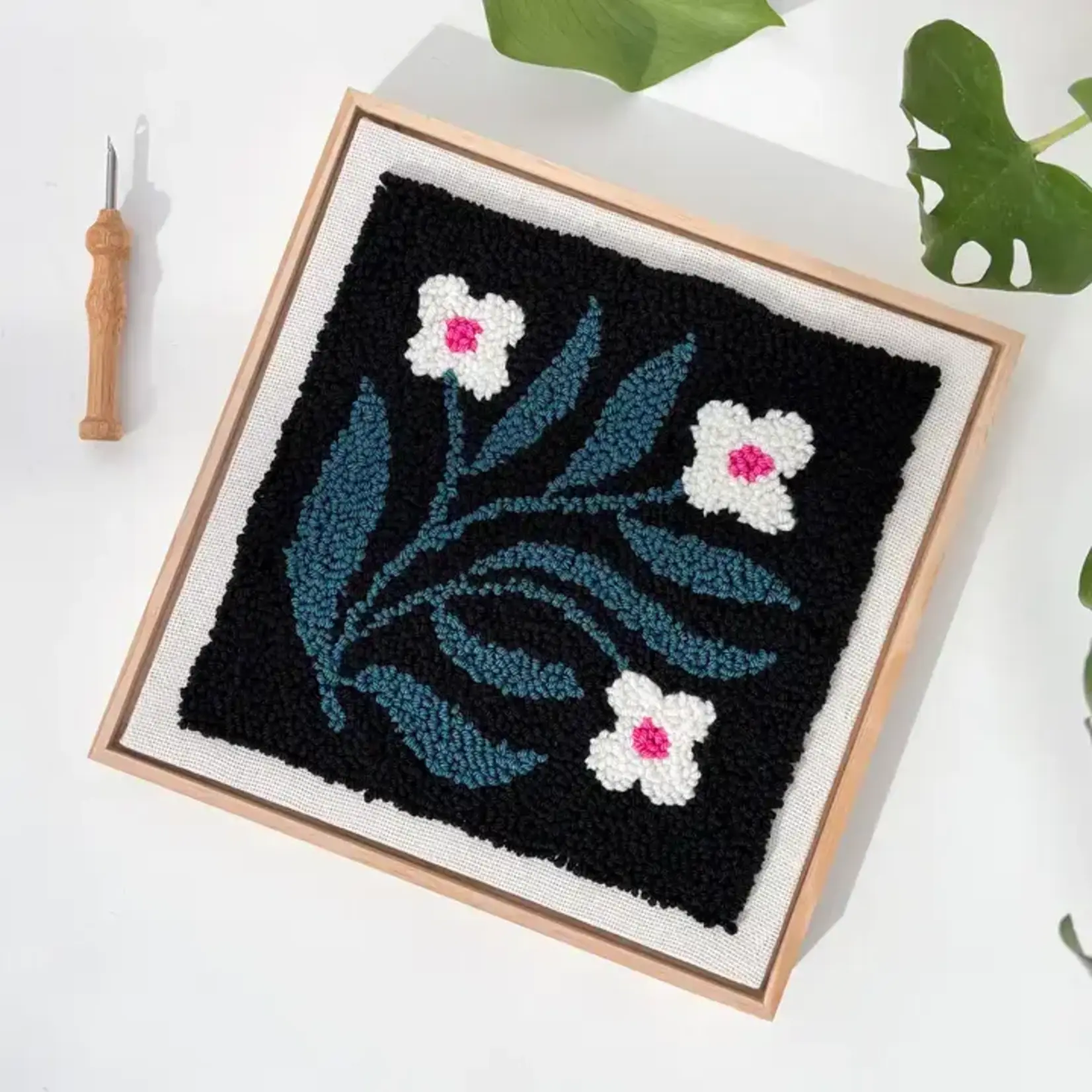 The Urban Acres Quilt Block Floral Punch Needle Kit