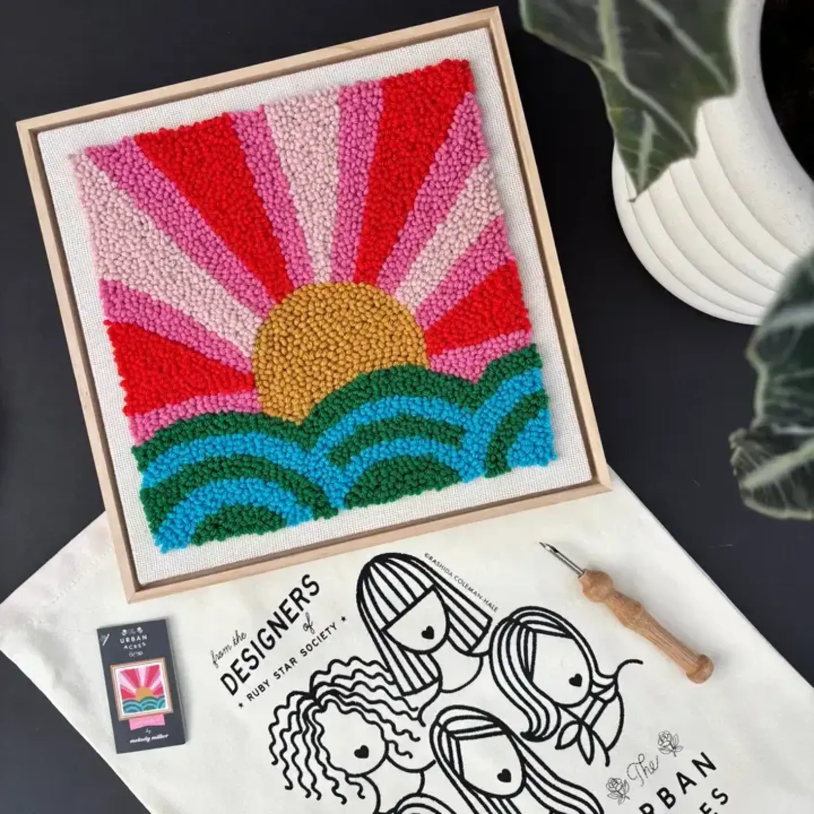 The Urban Acres Rise & Shine By Melody Miller - Punch Needle Frame Kit