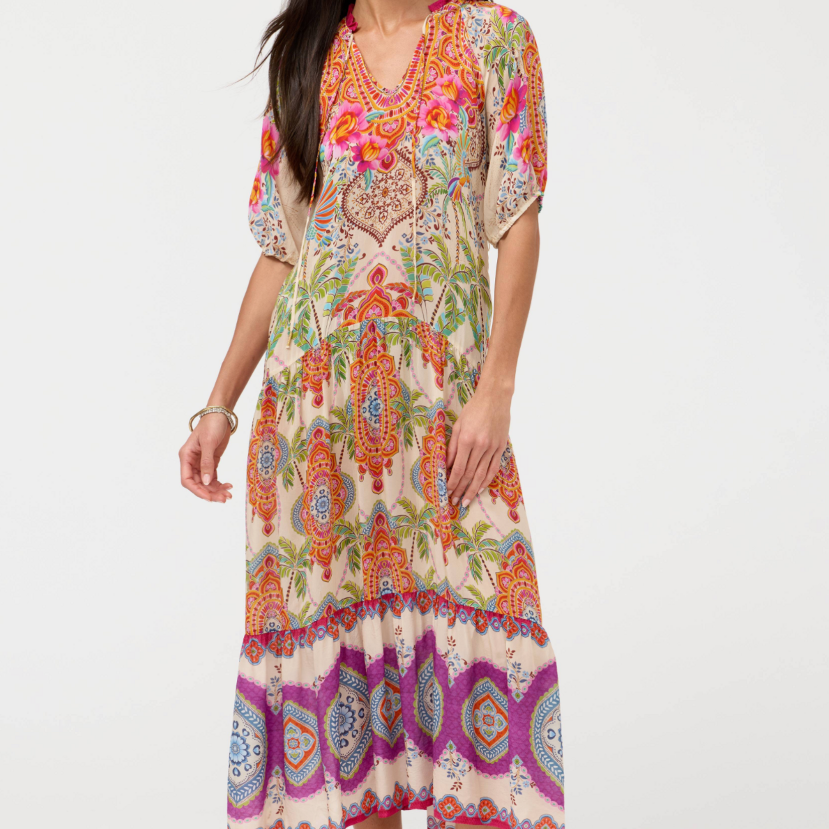 Johnny Was Rusi Midi Dress