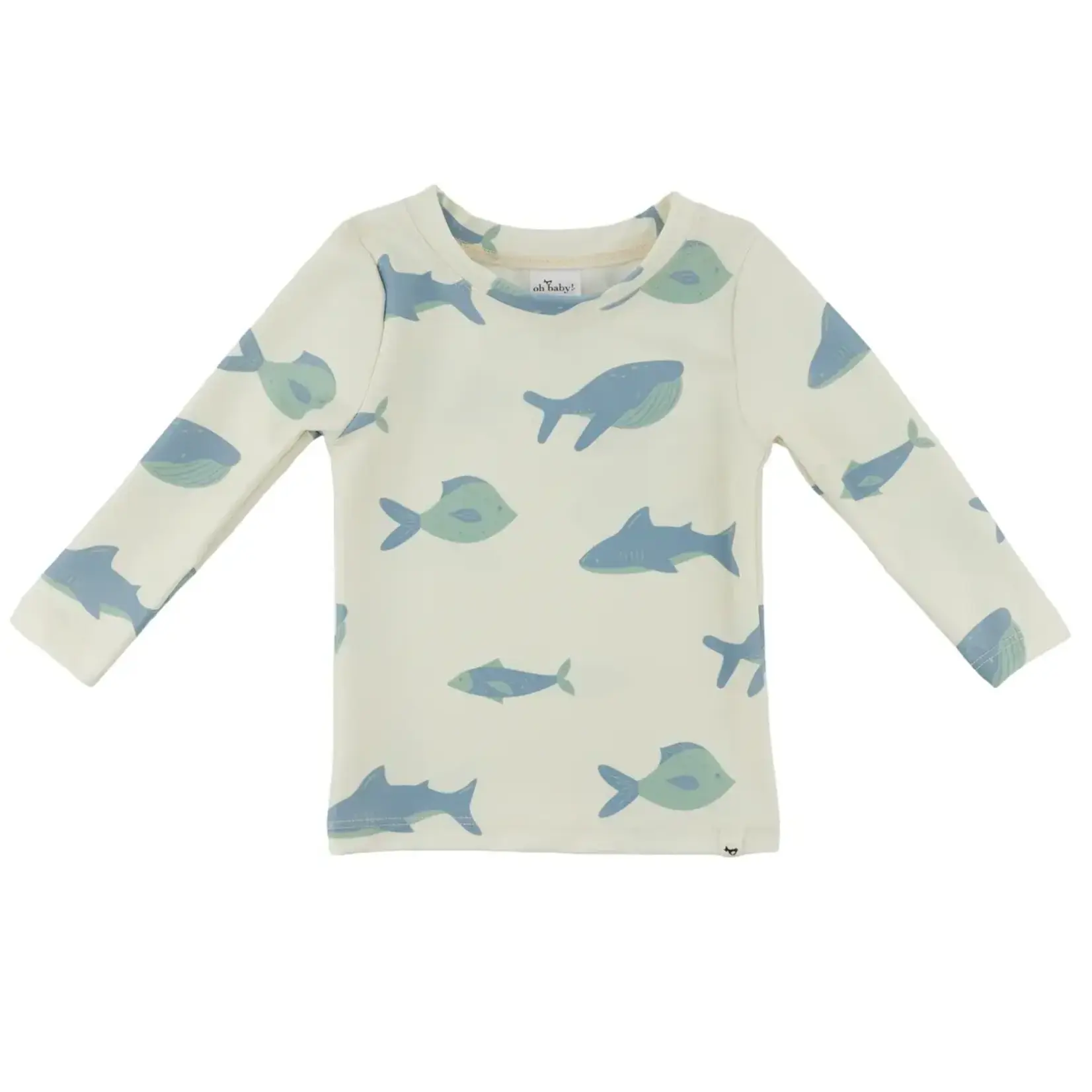 Oh Baby! Natural Fish Spring Malibu Rashguard Top