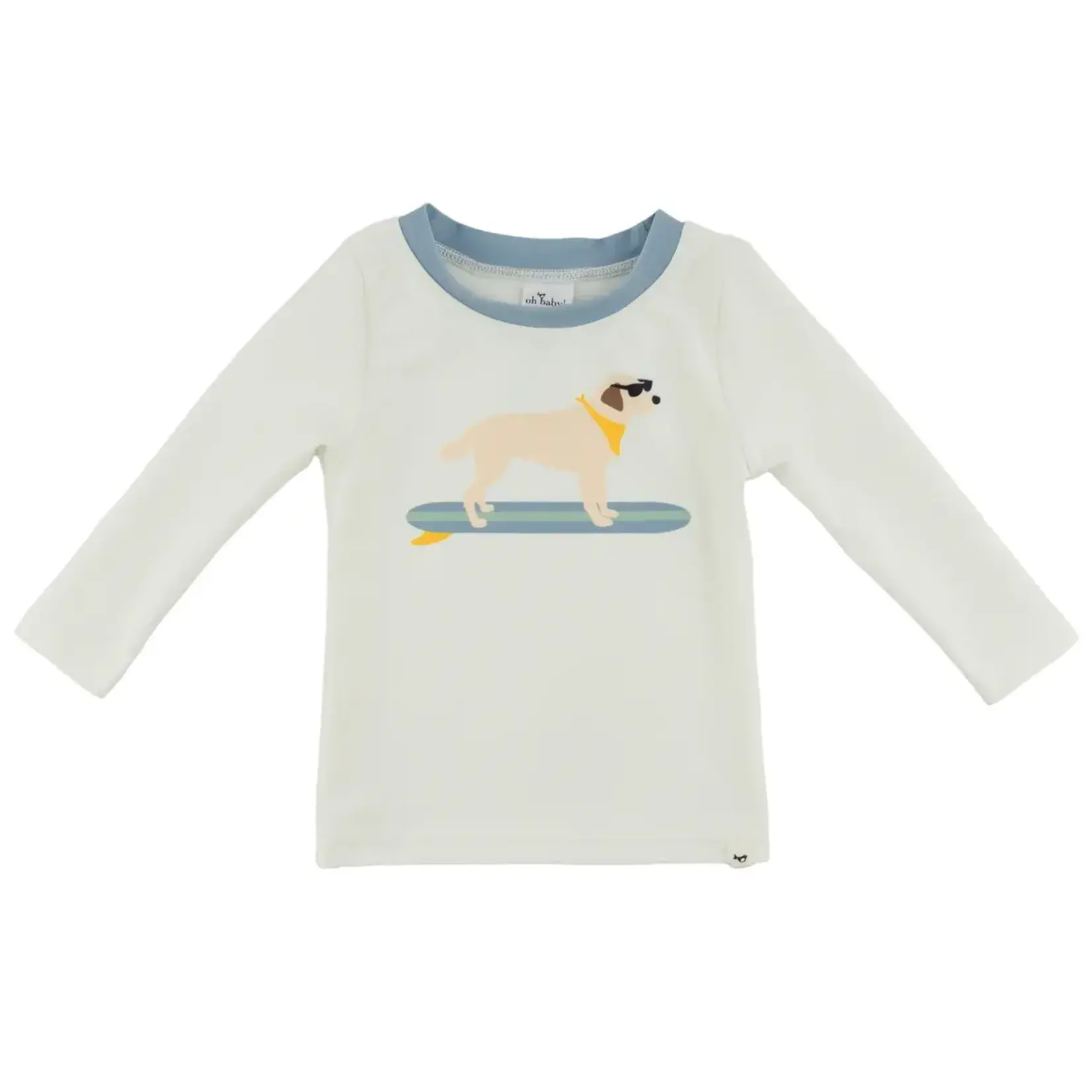 Oh Baby! Surfing Dog Rash Guard Top