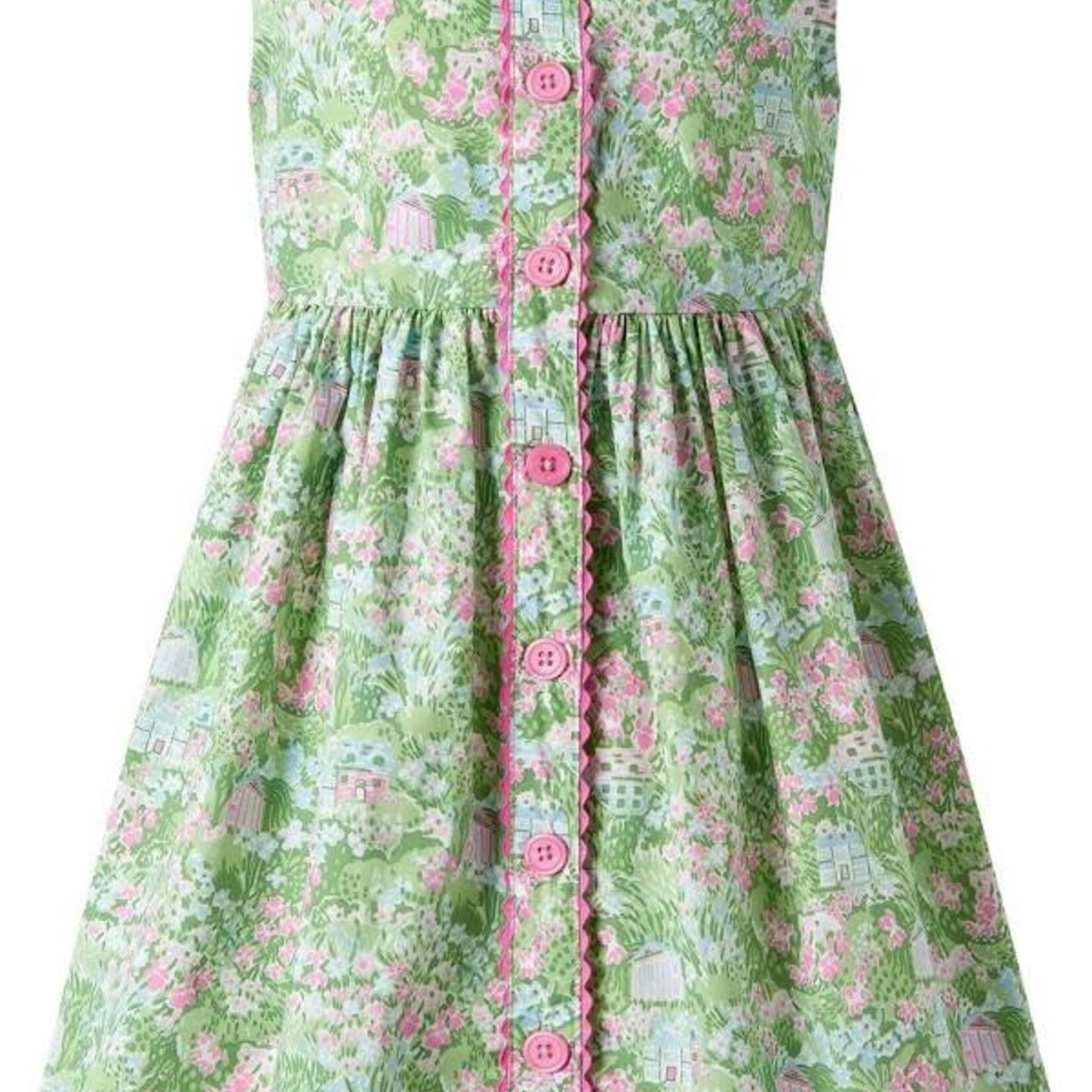 Rachel Riley Garden Button-Front Dress