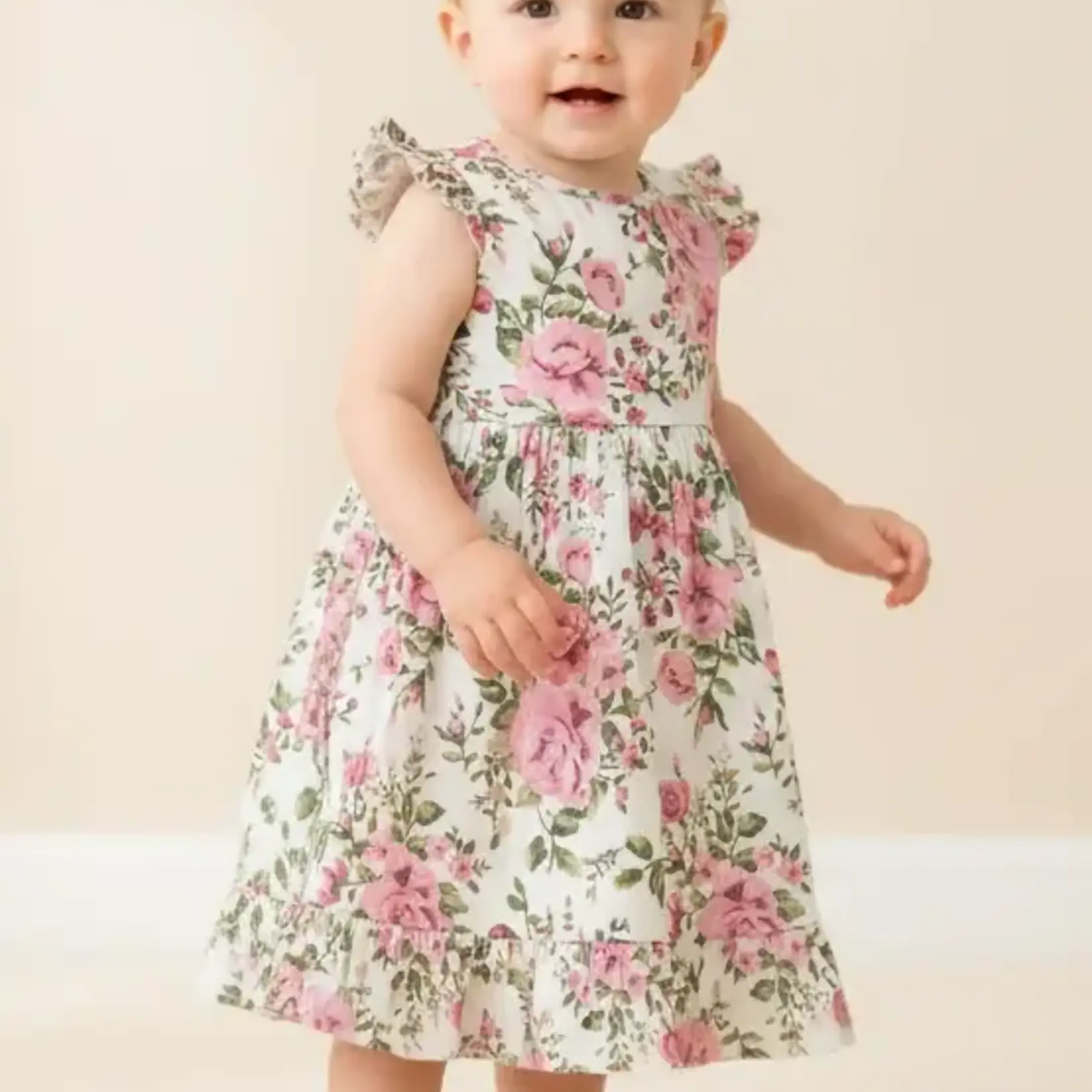 Yo Baby White Rosa Dress with Tie Back