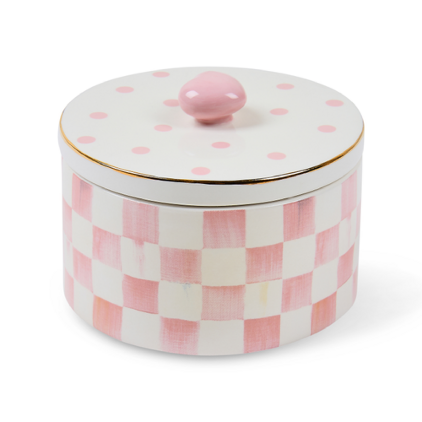 MacKenzie-Childs rosy check trinket box