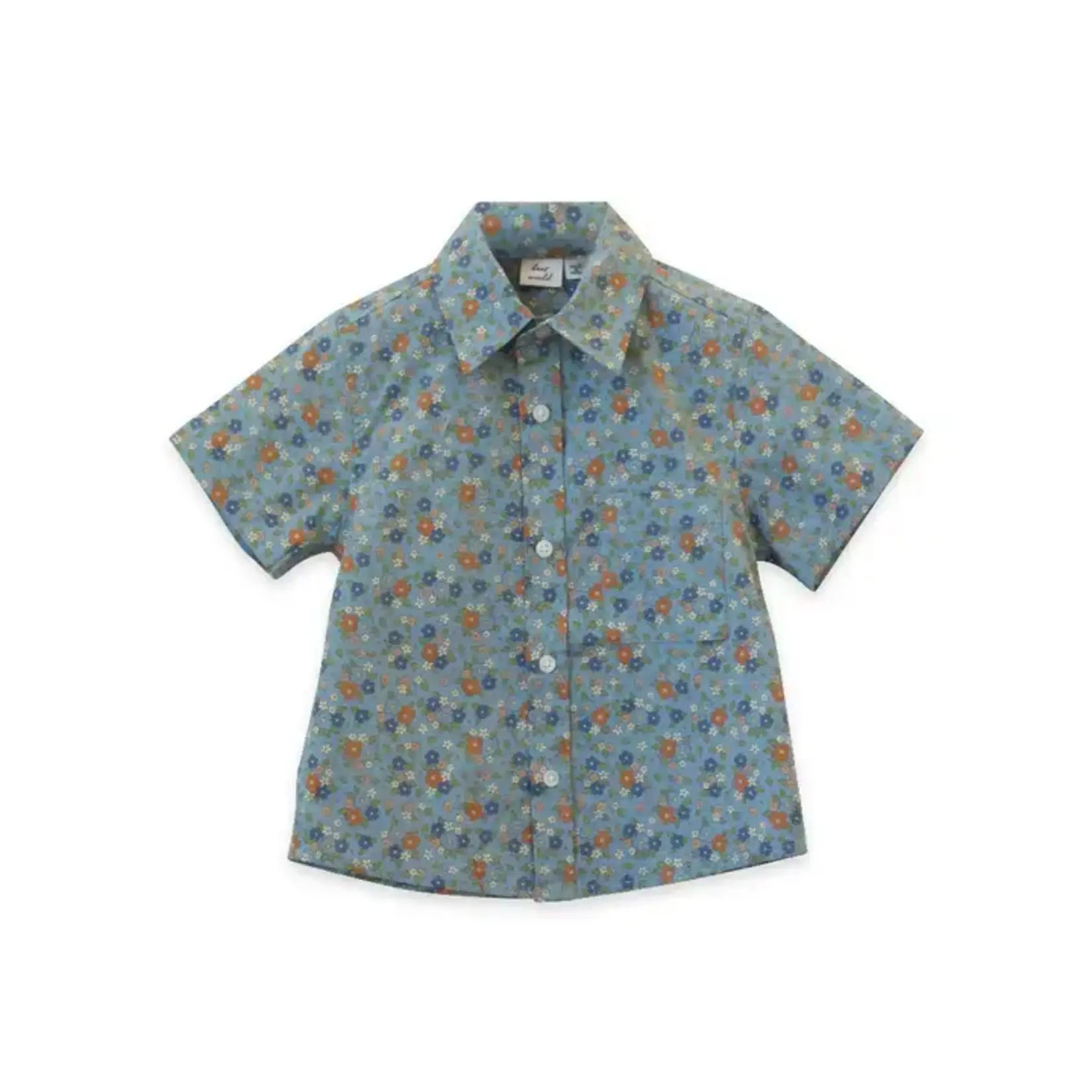 Beet World Collar Shirt - Cottage Floral