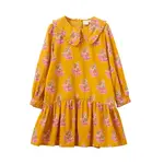 Beet World Mustard Floral Wide Collar Dress