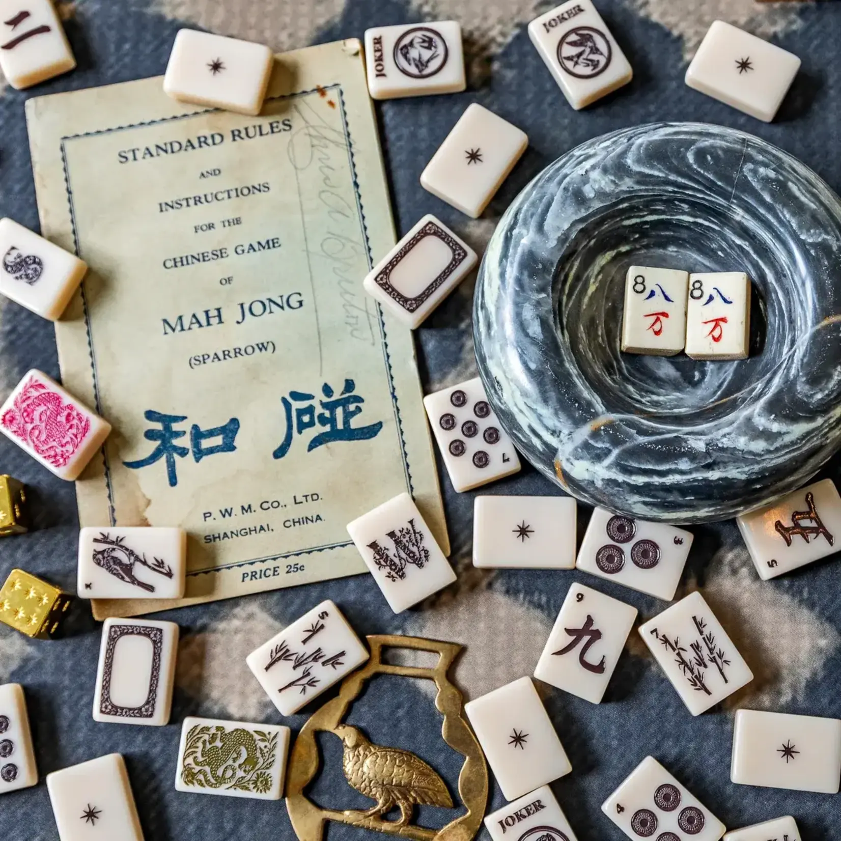 Haus of Tiles Haus No. 88 Stone & Ink Mahjong Tile Set
