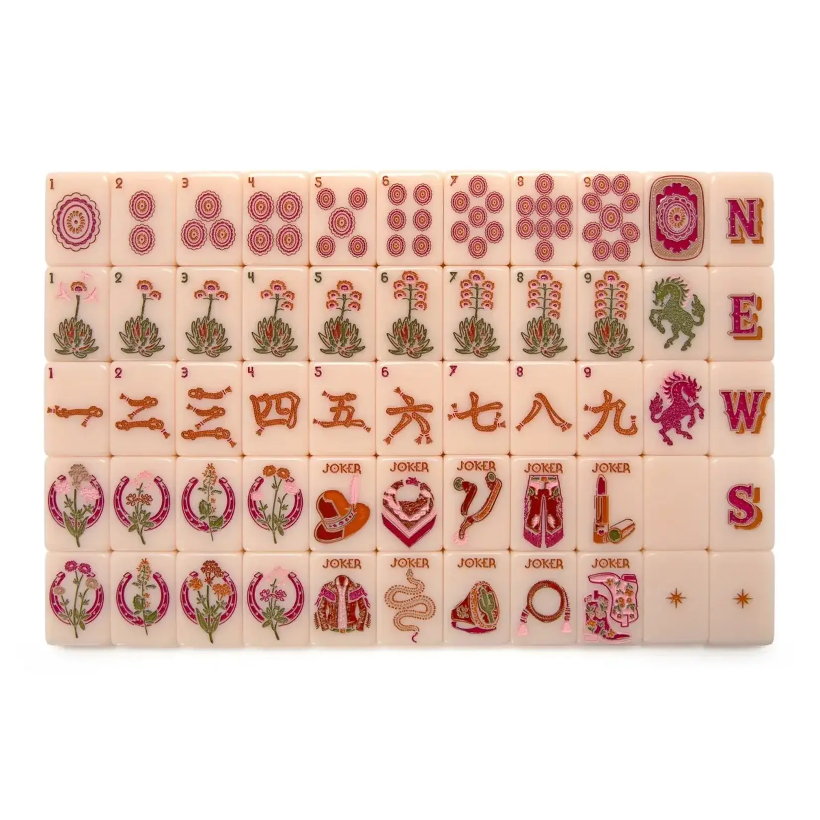 Haus of Tiles Wild Mare Desert Rose Mahjong Tile Set