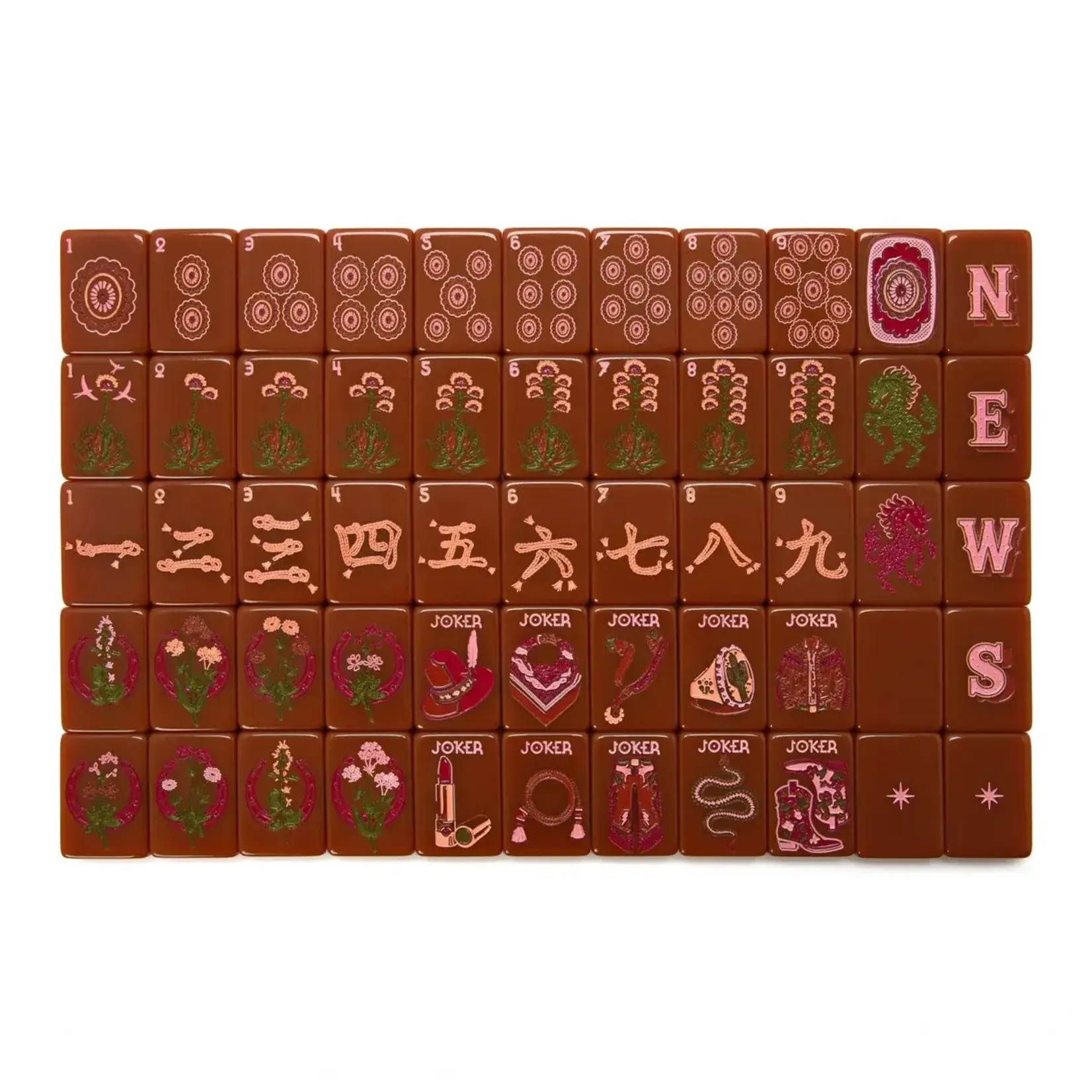 Haus of Tiles Wild Mare Saddlefire Mahjong Tile Set
