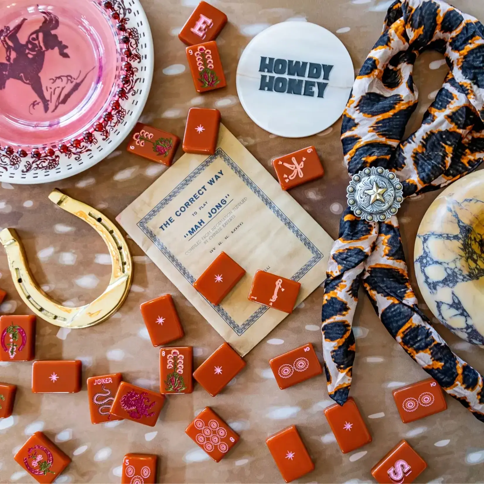 Haus of Tiles Wild Mare Saddlefire Mahjong Tile Set