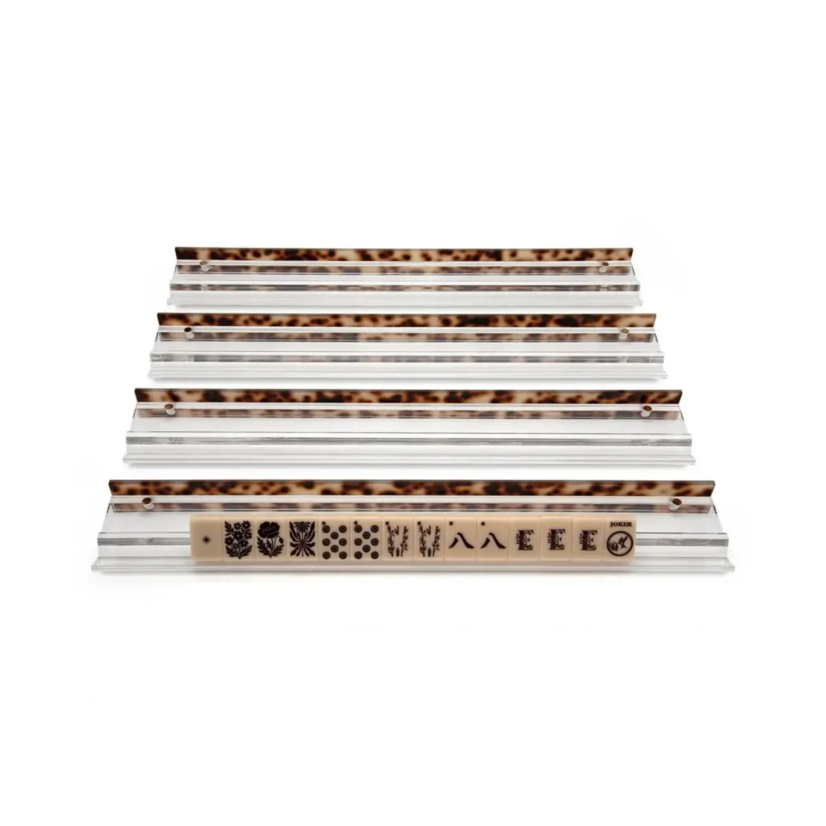 Haus of Tiles Tortoise Straight Acrylic Mahjong Pusher Add On (Set of 4)