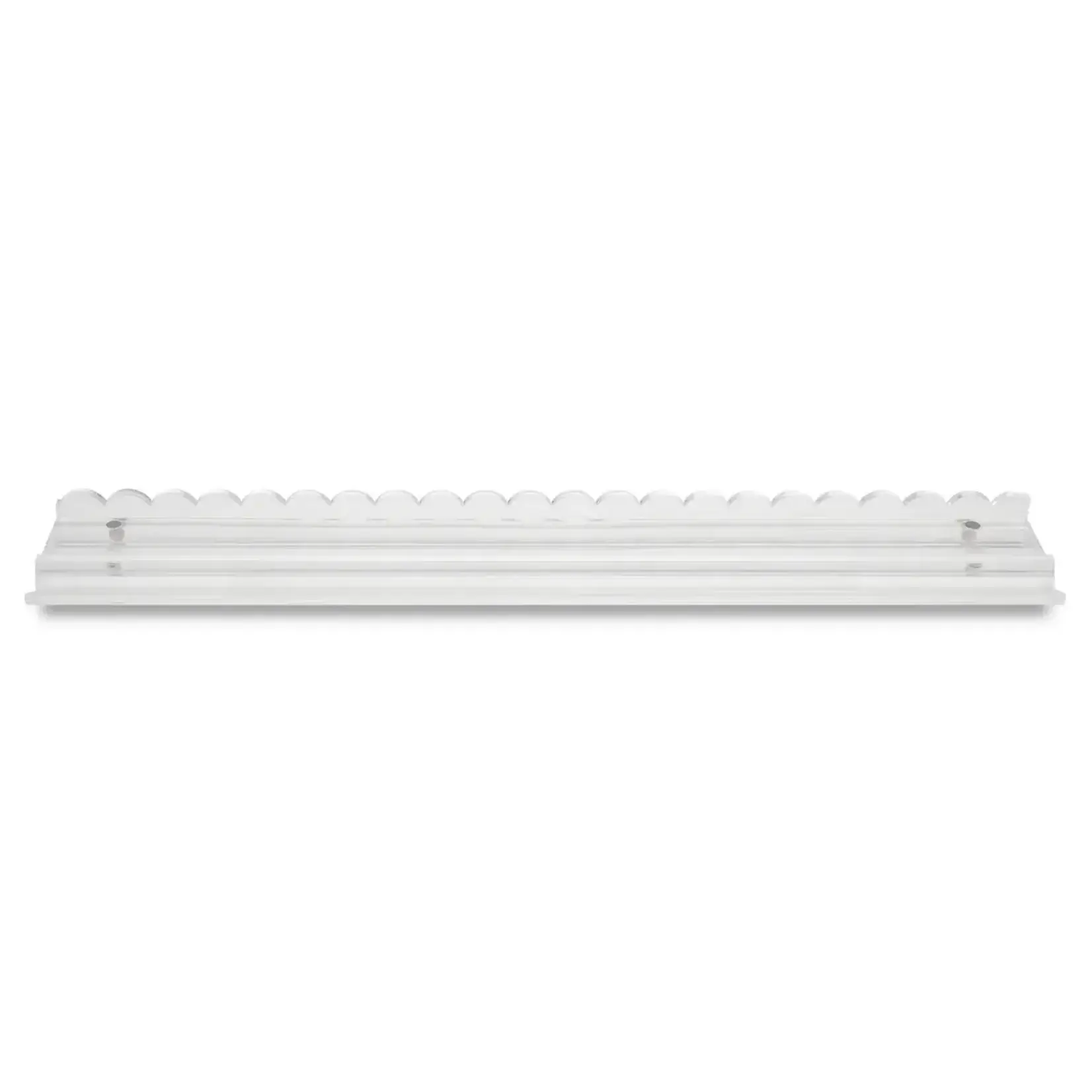 Haus of Tiles Clear Scalloped Acrylic Mahjong Rack Set