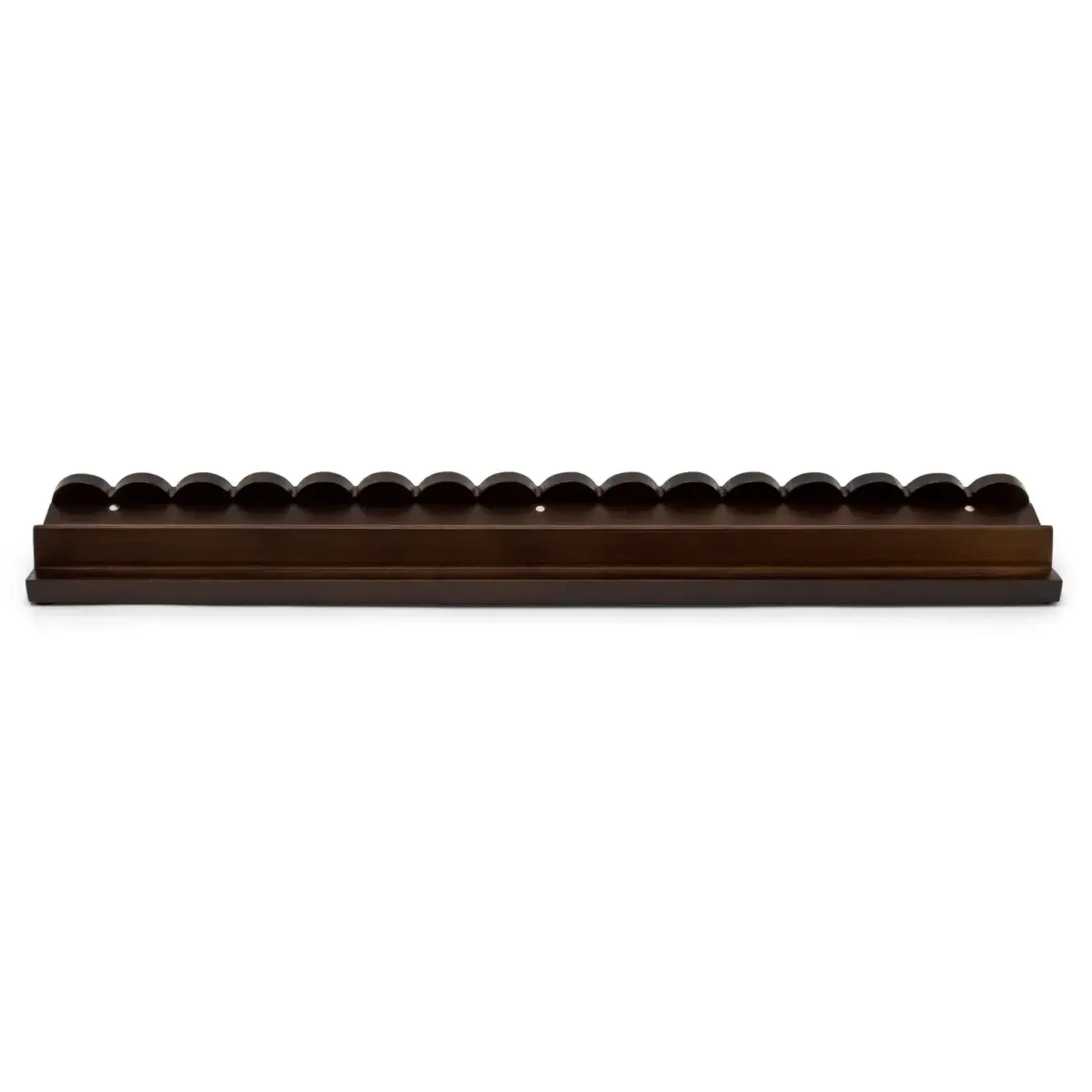 Haus of Tiles Walnut Scalloped Mahjong Rack Set