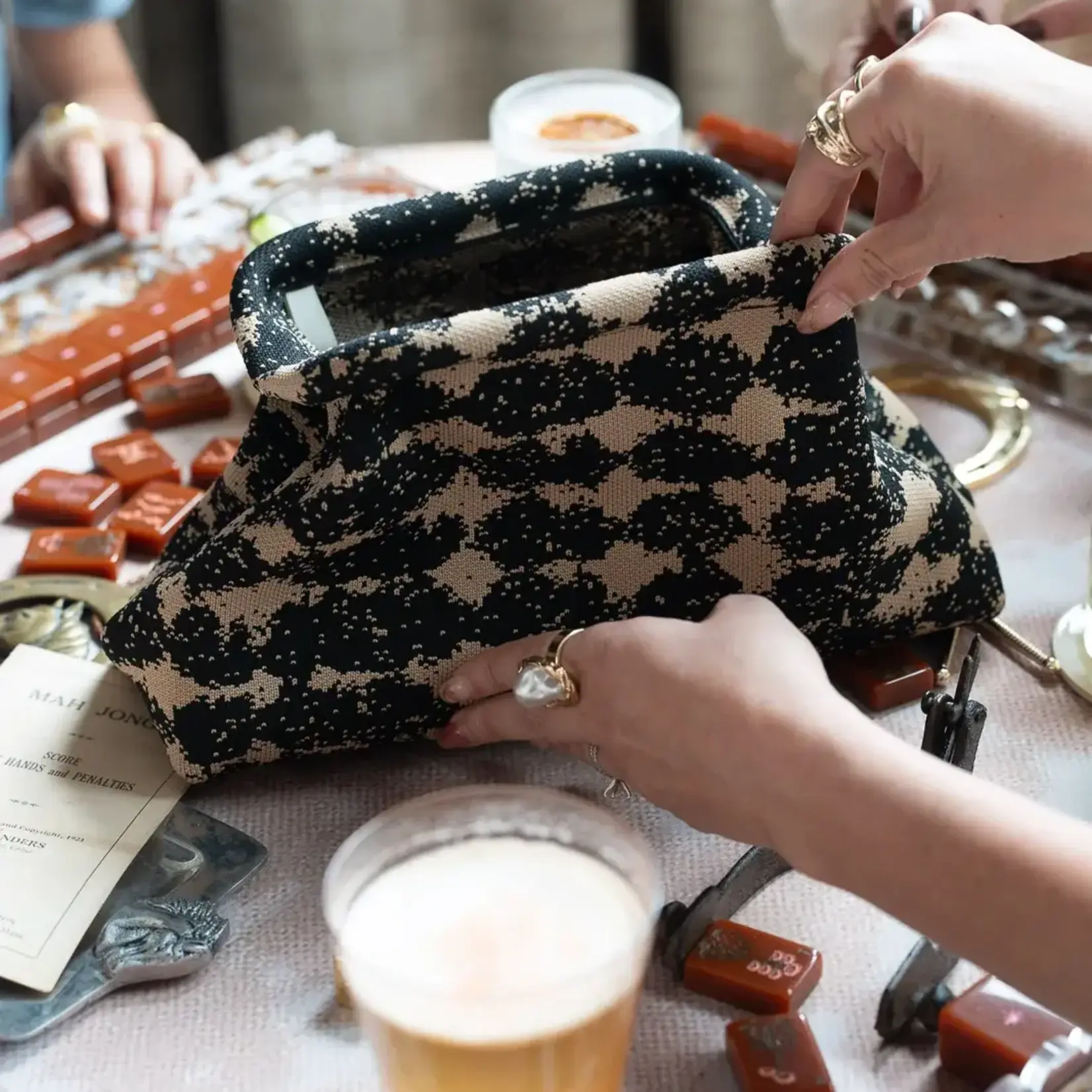 Haus of Tiles Inkline Cloud Mahjong Tile Bag