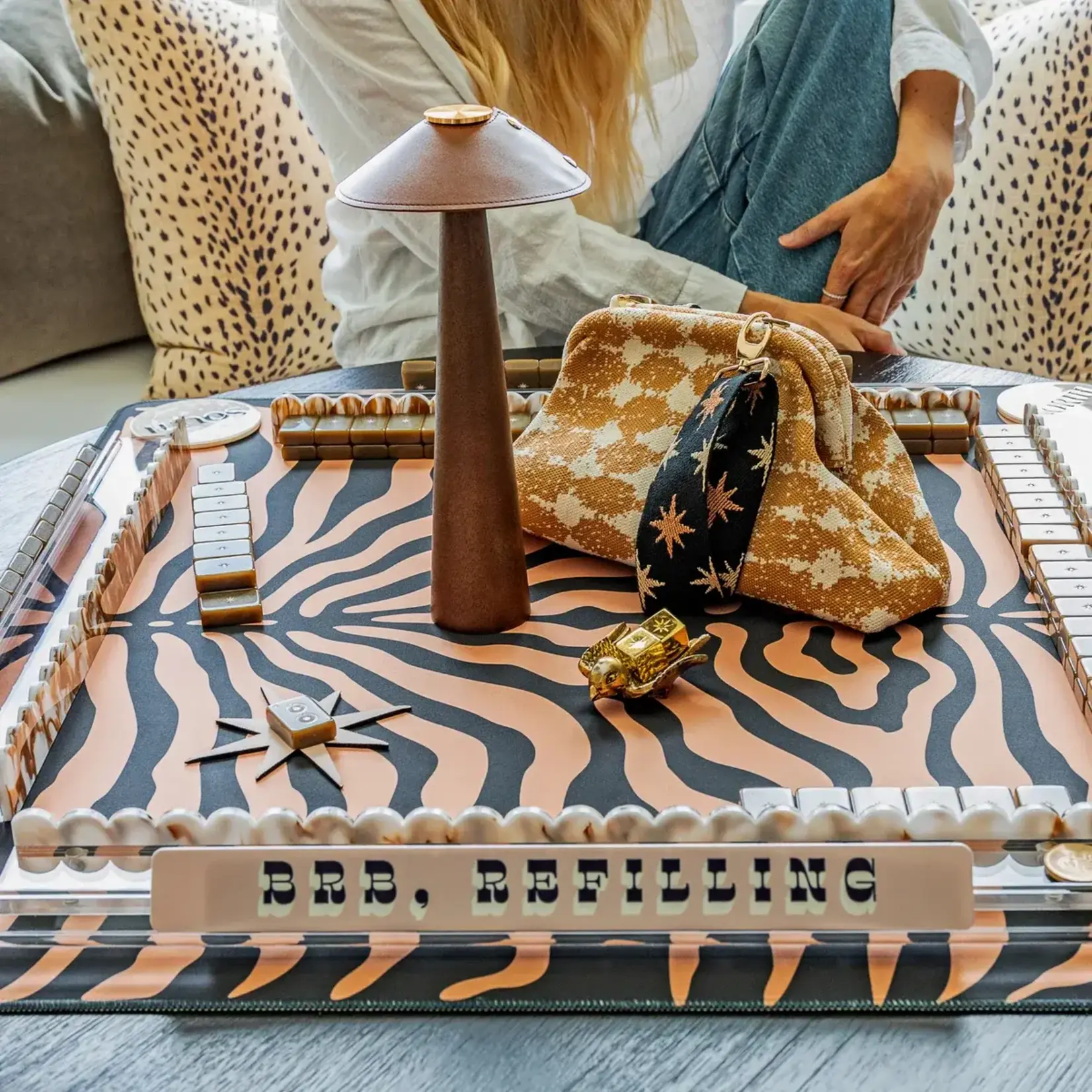 Haus of Tiles Taupe BRB Mahjong Pause Rack Cover Set