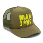 Haus of Tiles Olive + Neon Green Haus of Tiles Mahjong Trucker Hat